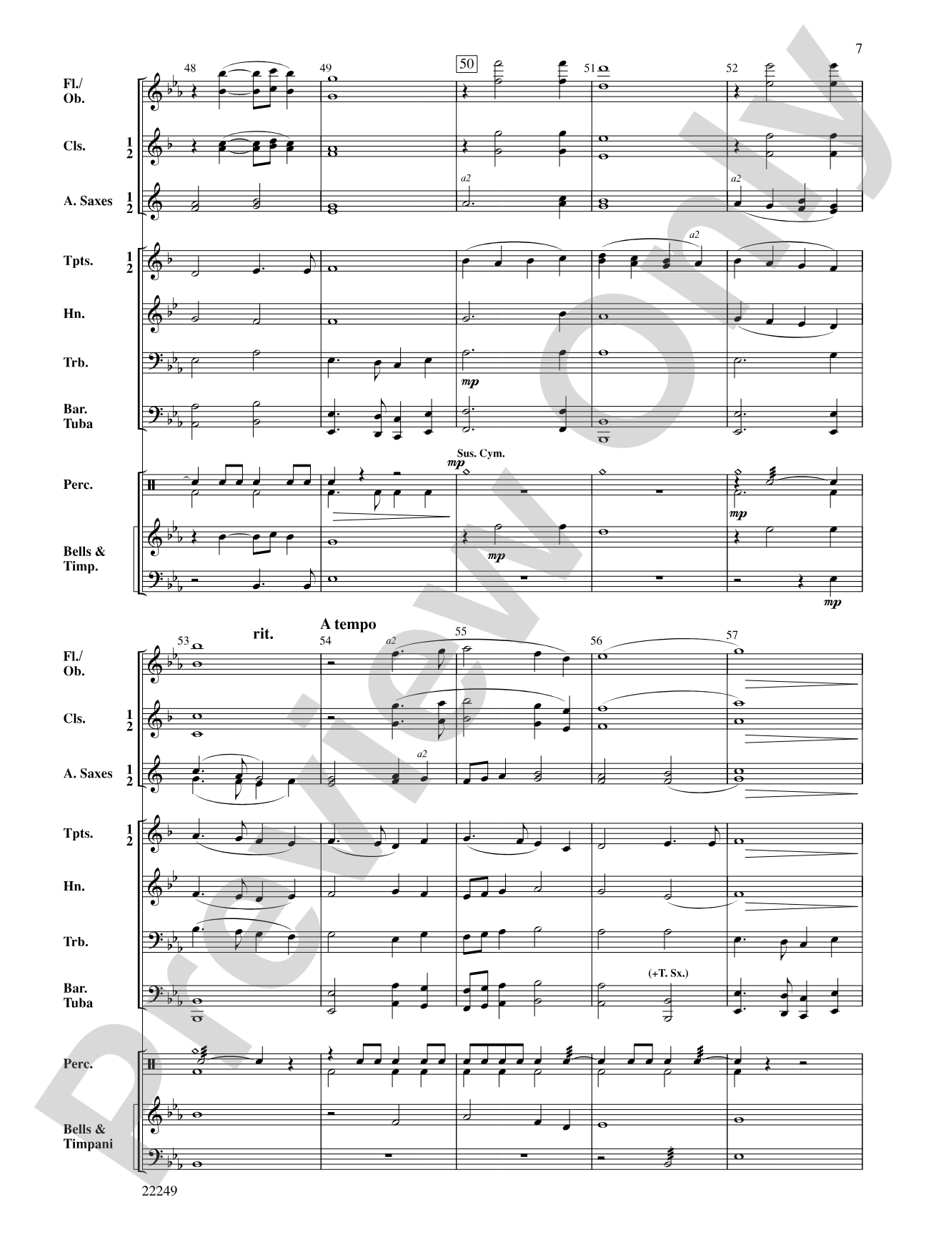 All Through the Silent Night: Concert Band Conductor Score & Parts