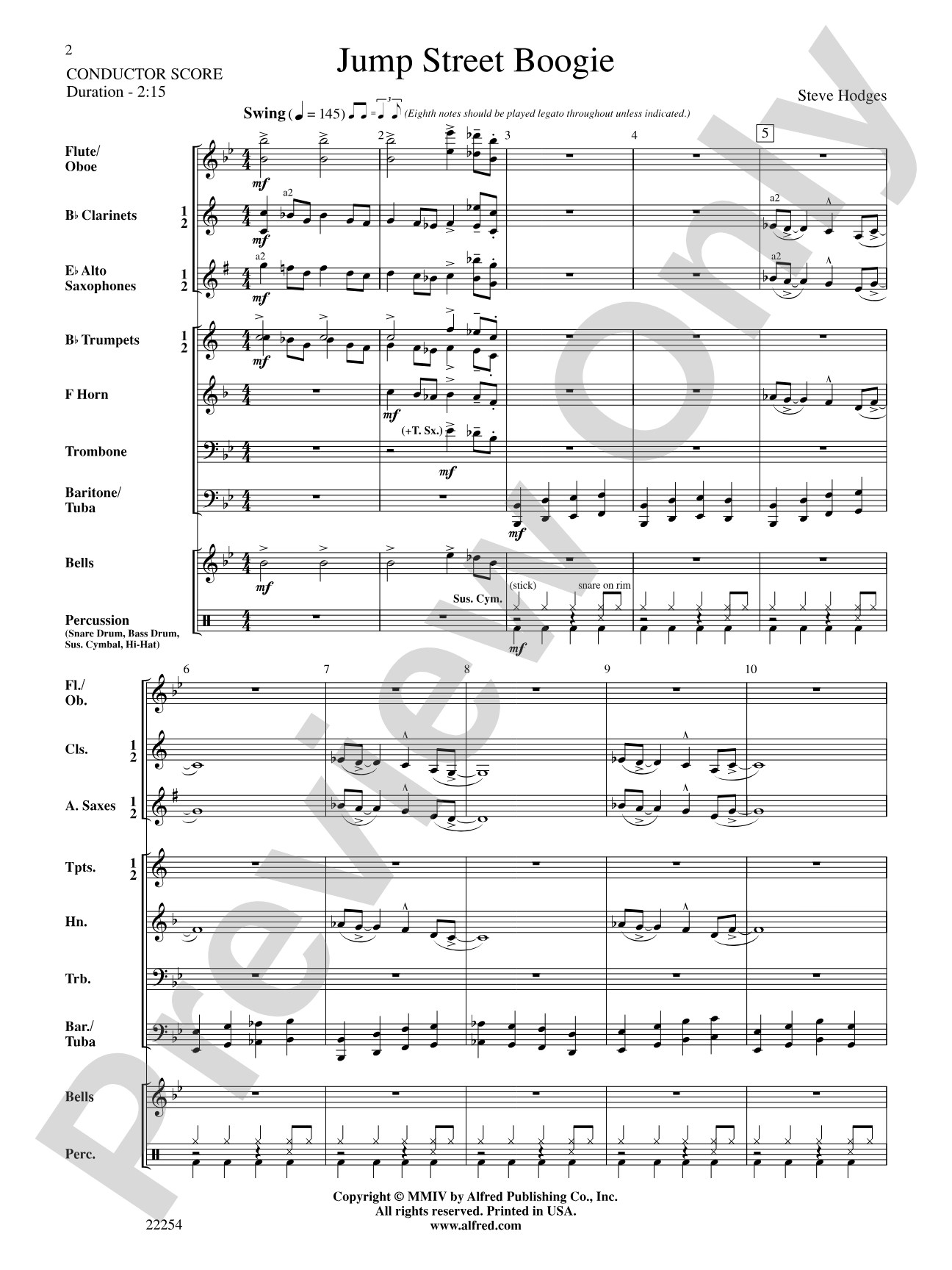 Jump Street Boogie: Score