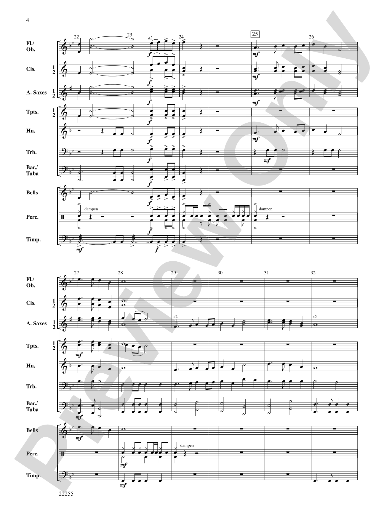 Wind Mountain Overture: Concert Band Conductor Score & Parts