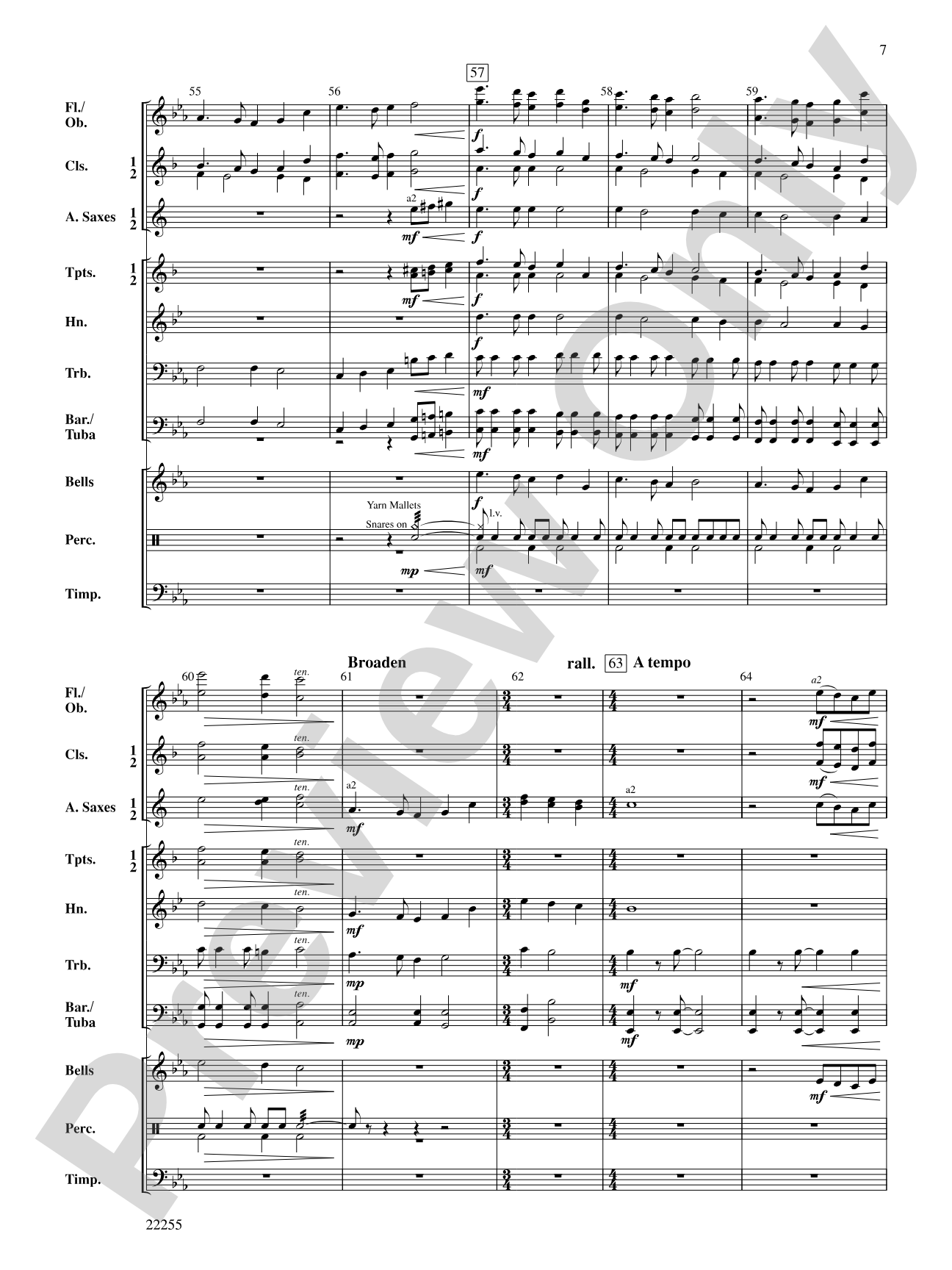 Wind Mountain Overture: Concert Band Conductor Score & Parts