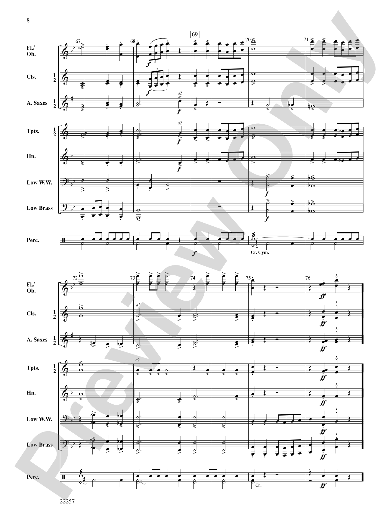 Big Brass on Patrol: Concert Band Conductor Score & Parts