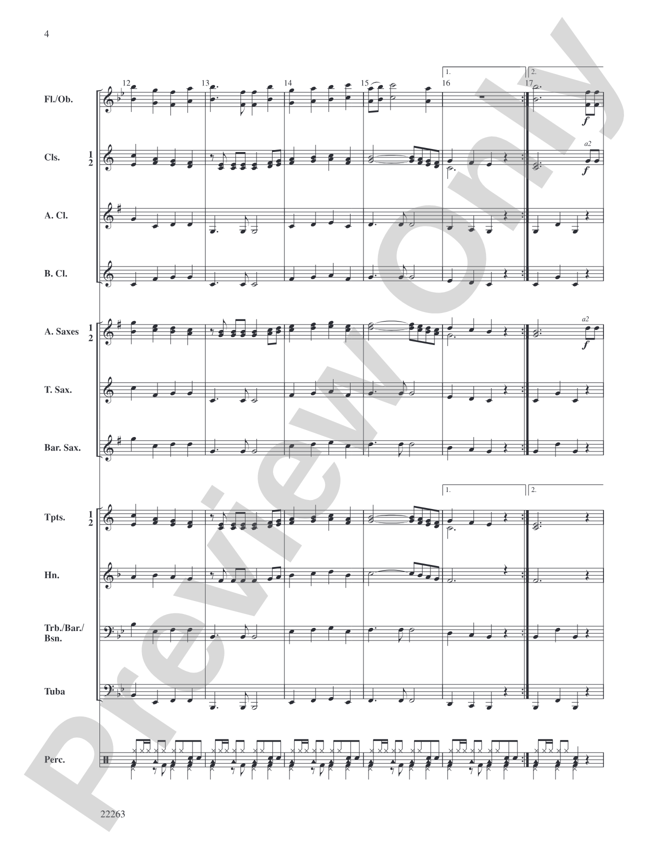 Latinesque: Concert Band Conductor Score & Parts