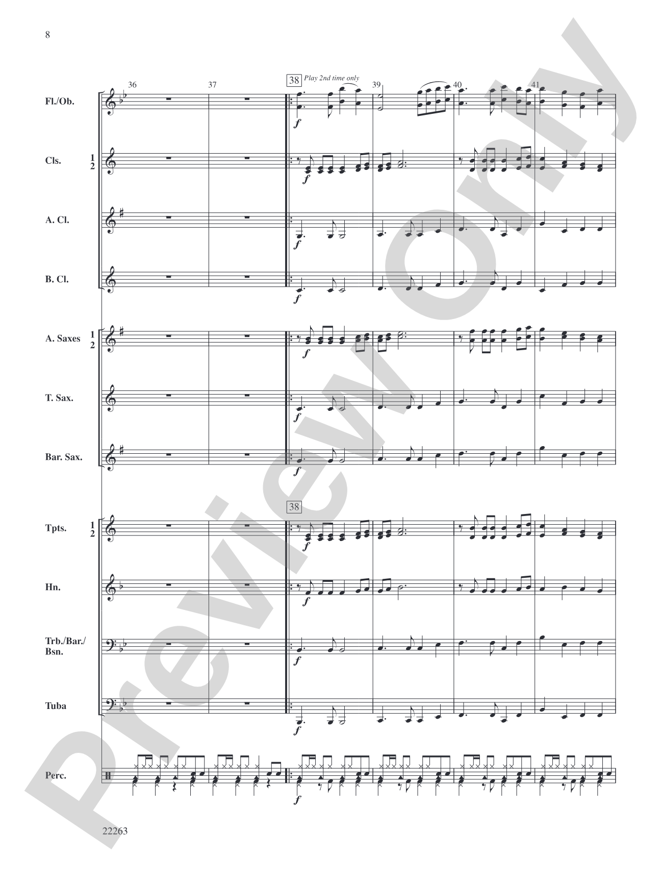 Latinesque: Concert Band Conductor Score & Parts