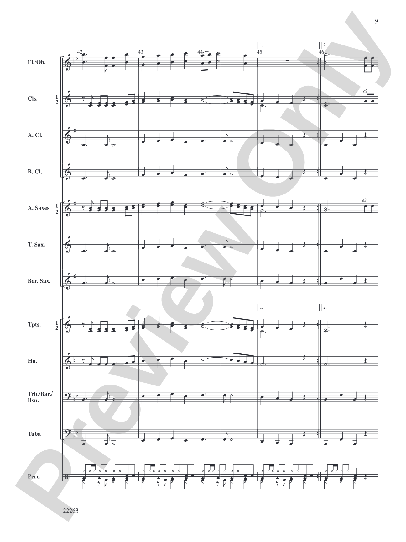Latinesque: Concert Band Conductor Score & Parts
