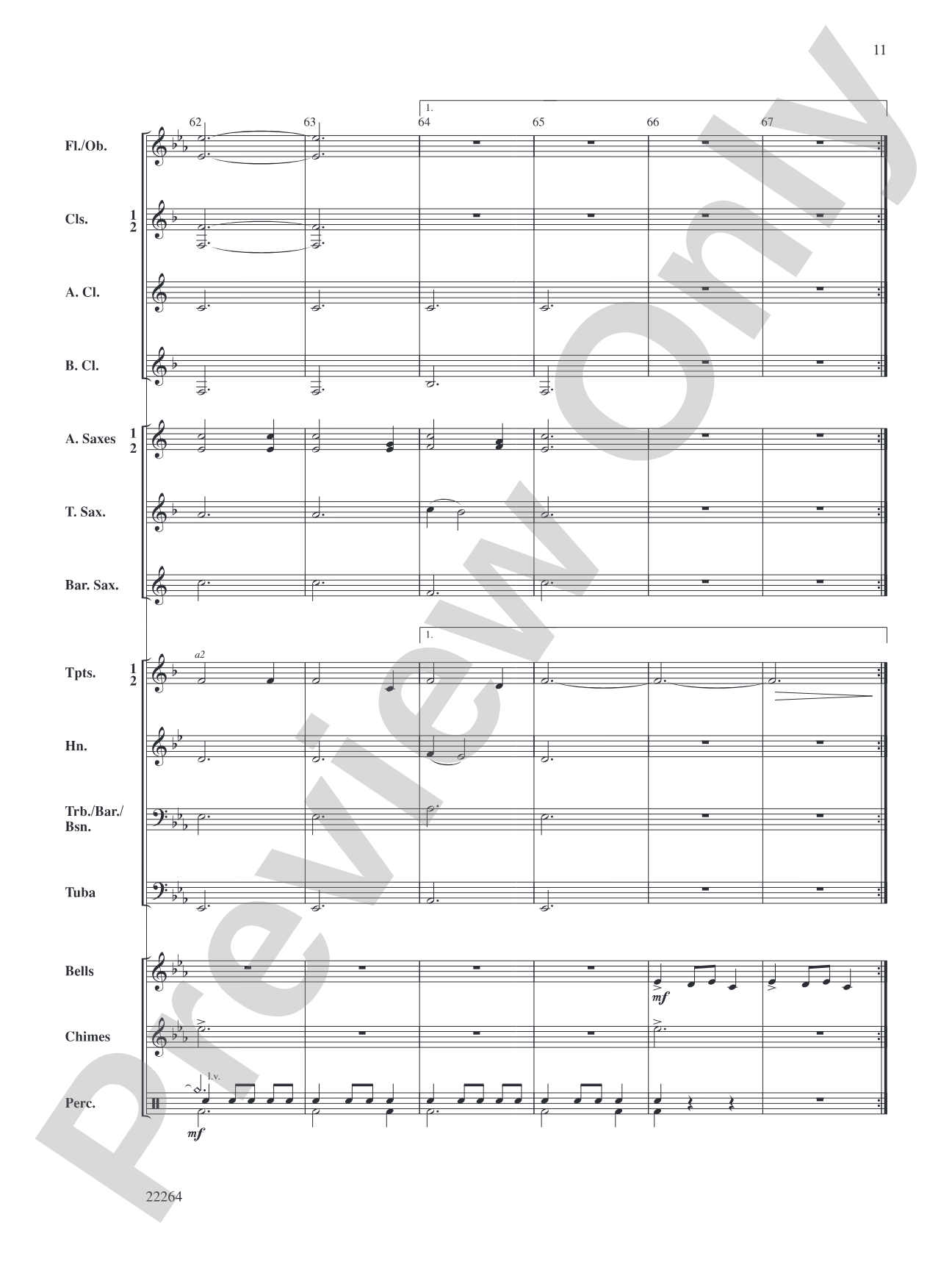A Christmas Couplet: Concert Band Conductor Score & Parts