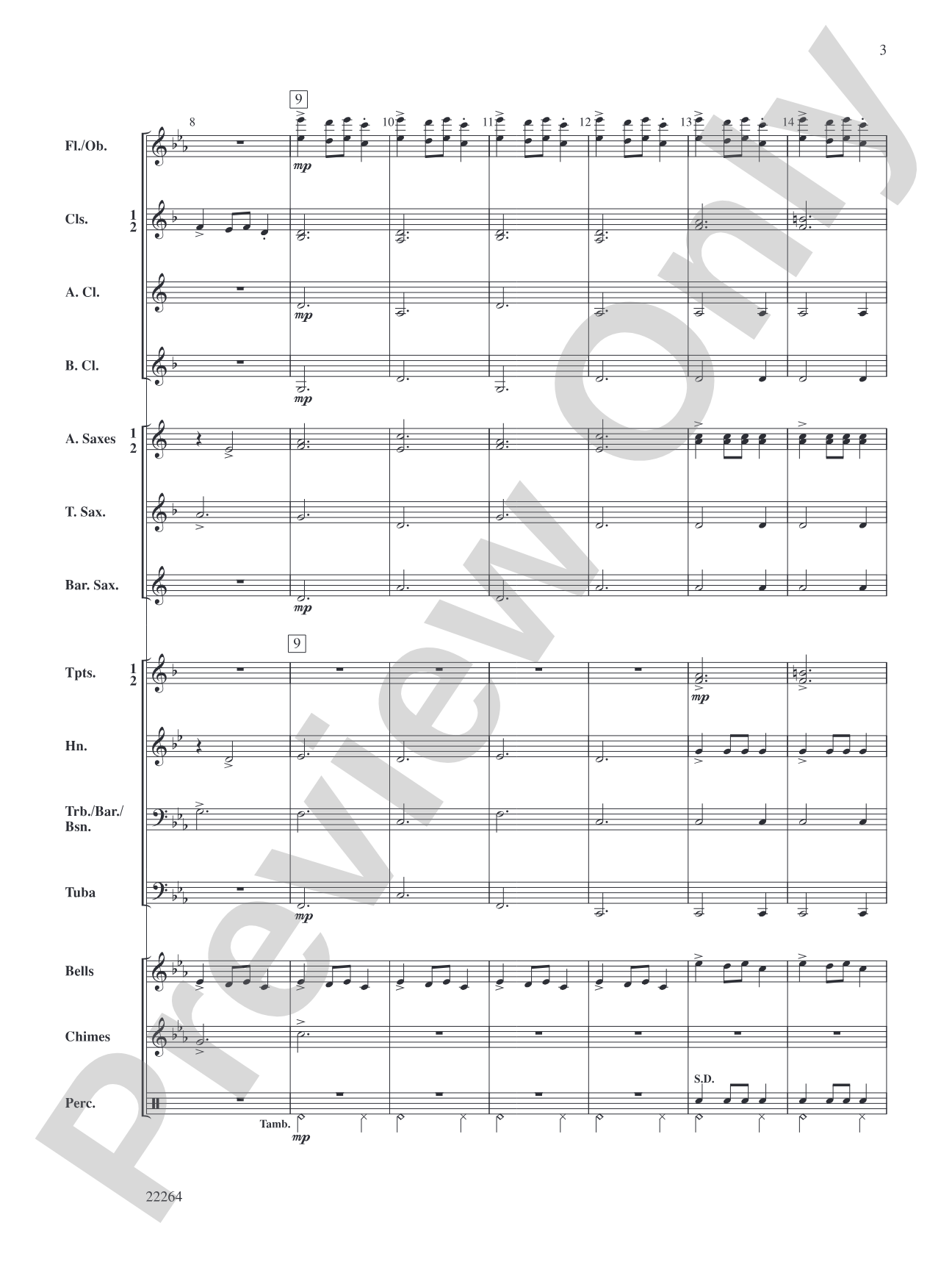 A Christmas Couplet: Concert Band Conductor Score & Parts