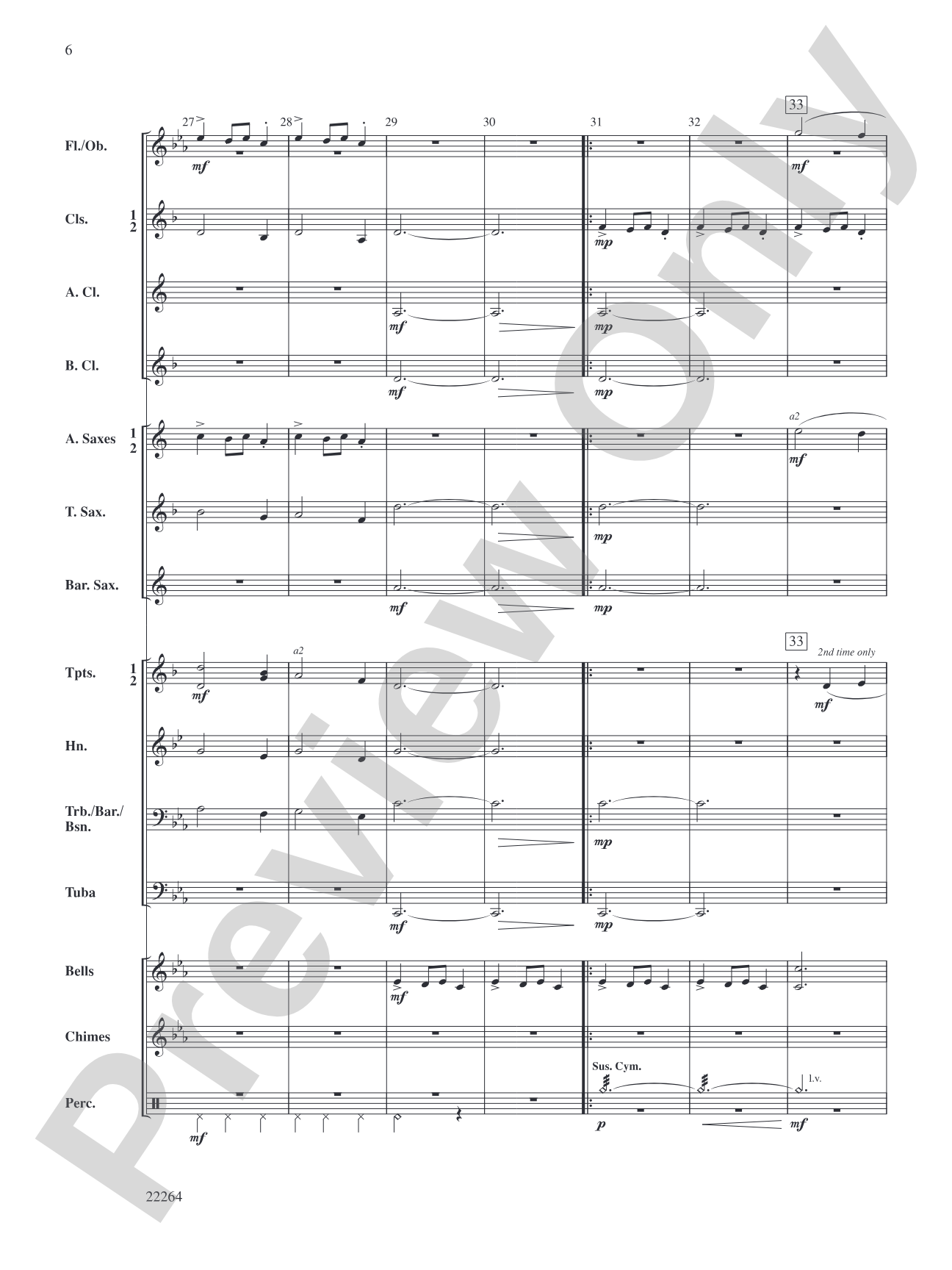 A Christmas Couplet: Concert Band Conductor Score & Parts