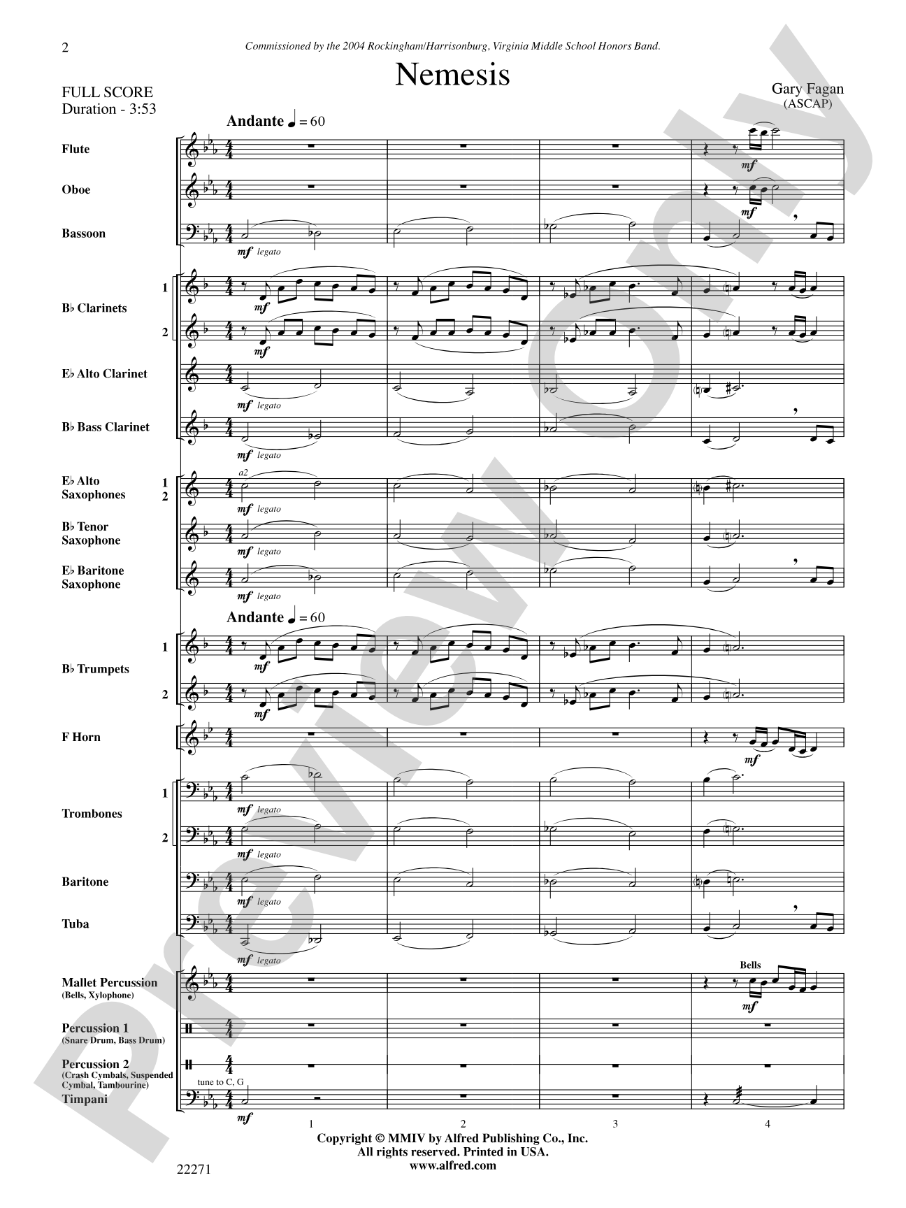 Nemesis: Concert Band Conductor Score & Parts