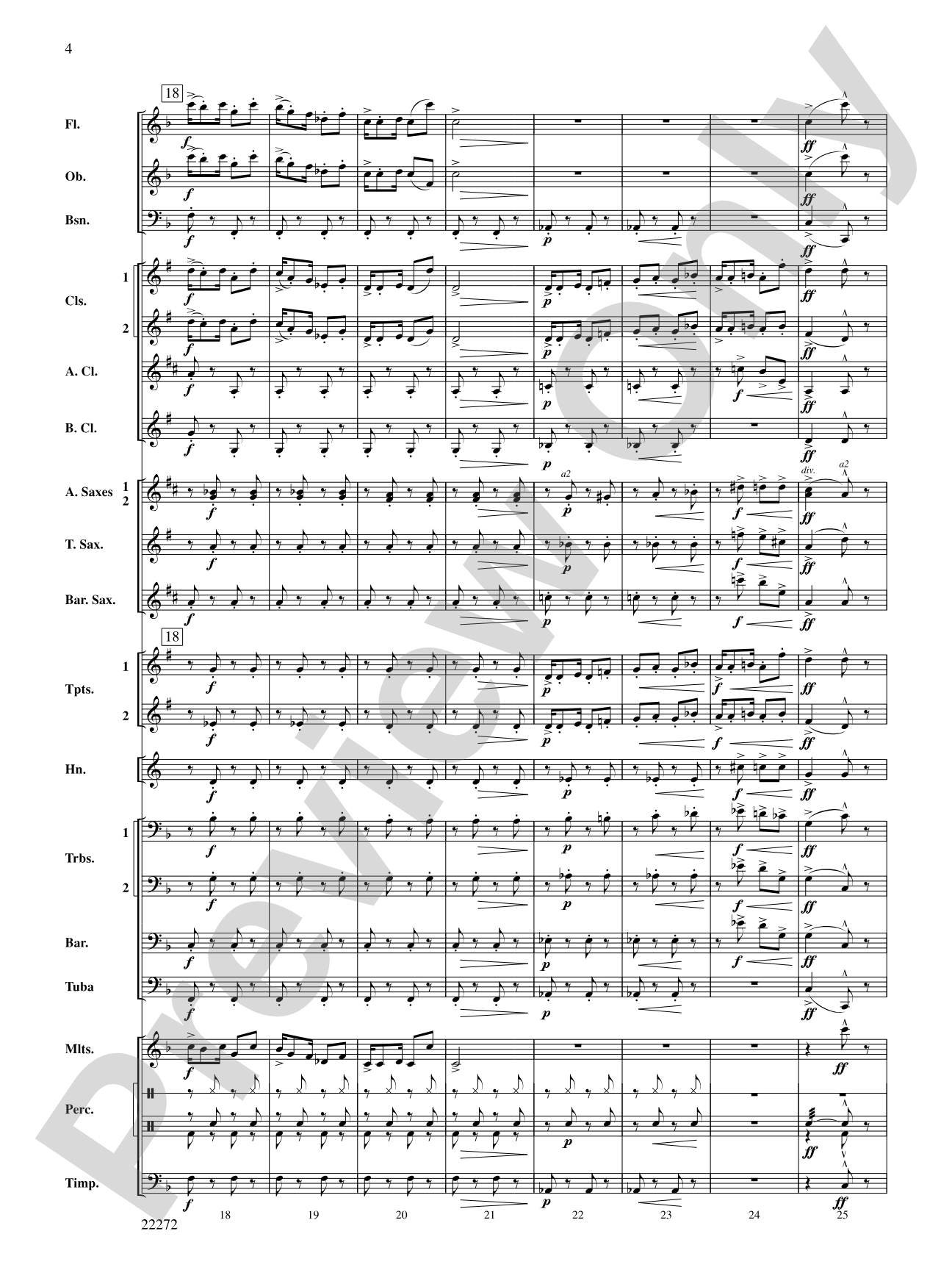 Golliwogg's Cakewalk: Concert Band Conductor Score & Parts