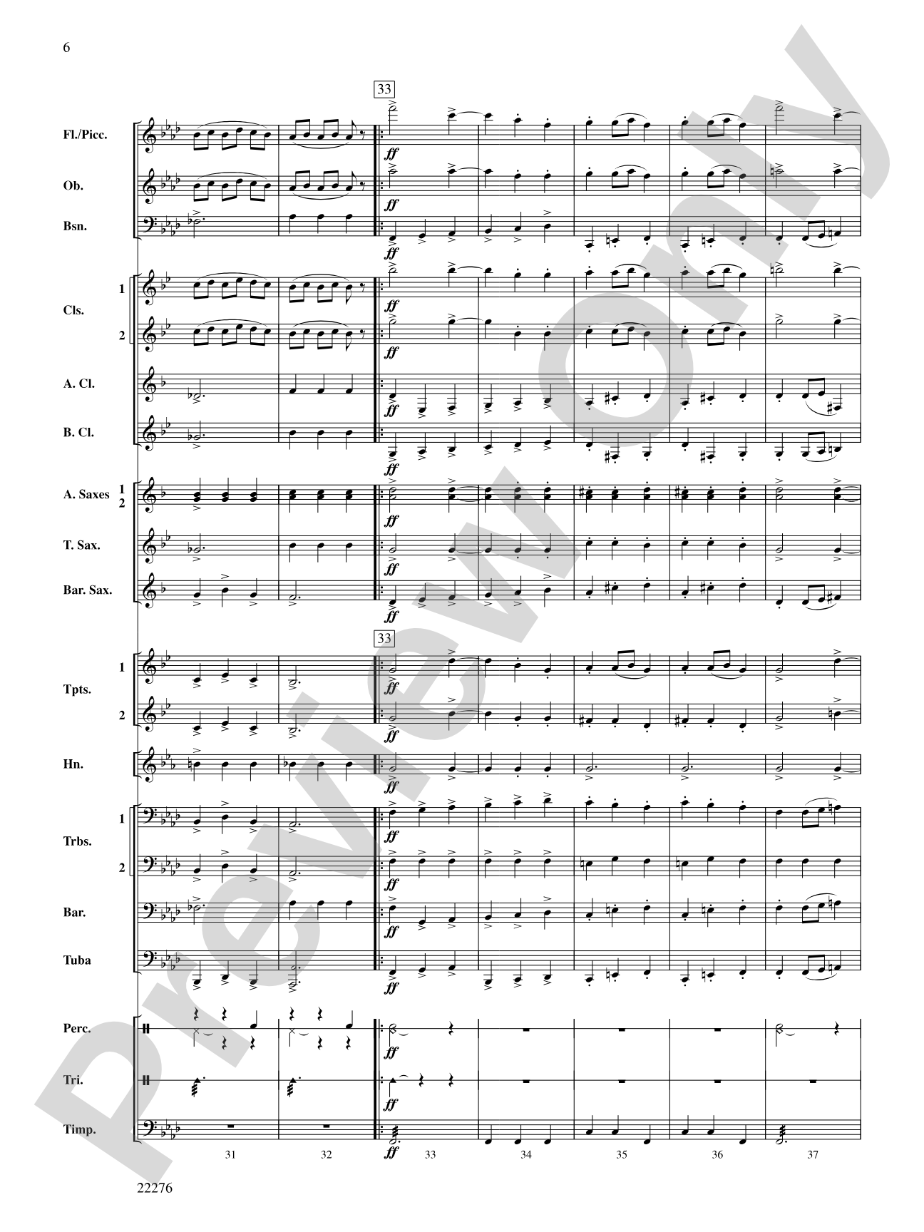 Slavonic Dance No. 8: Concert Band Conductor Score & Parts
