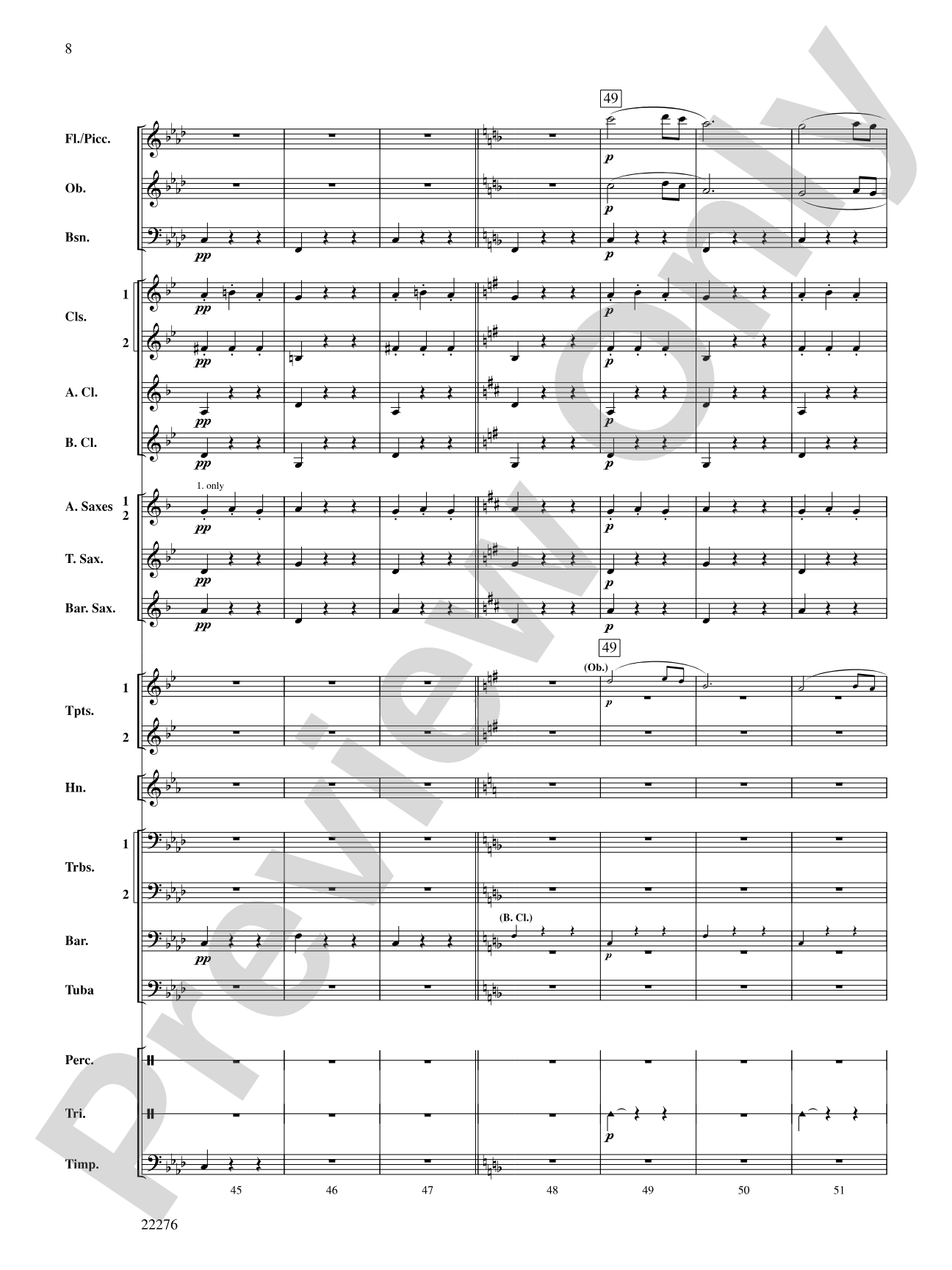 Slavonic Dance No. 8: Concert Band Conductor Score & Parts