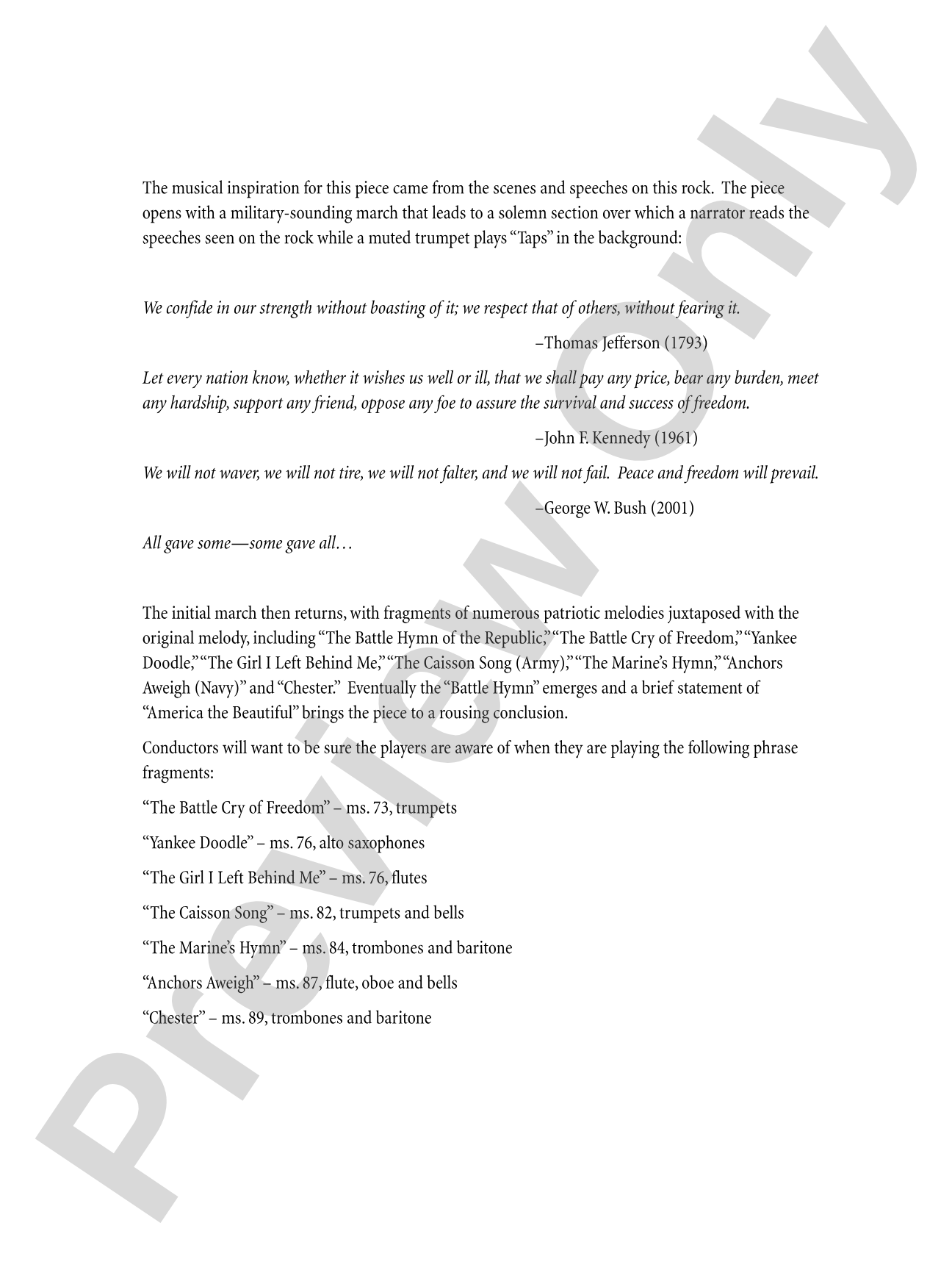 The Message on the Rock: Concert Band Conductor Score & Parts