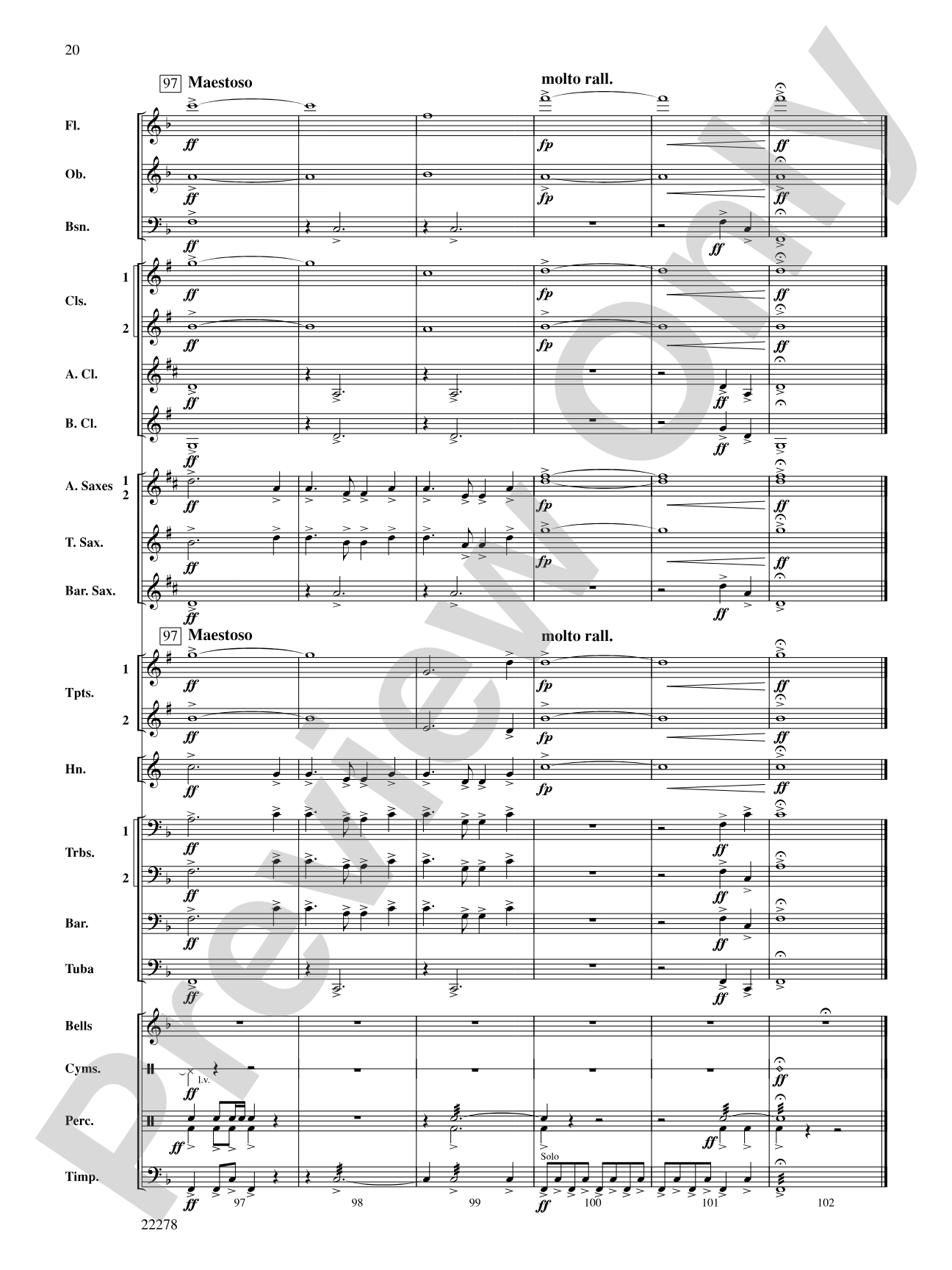 The Message on the Rock: Concert Band Conductor Score & Parts