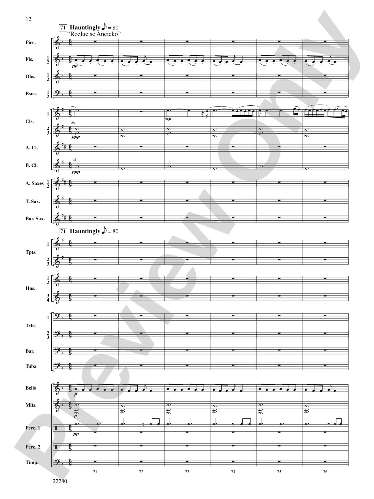 Moravian Folk Rhapsody: Concert Band Conductor Score & Parts