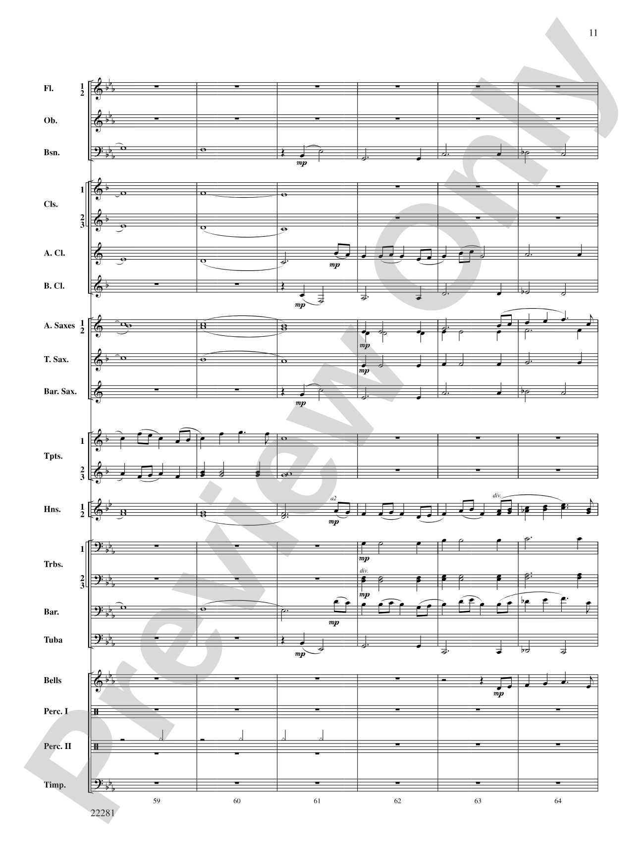 Falcon Lake Overture: Score