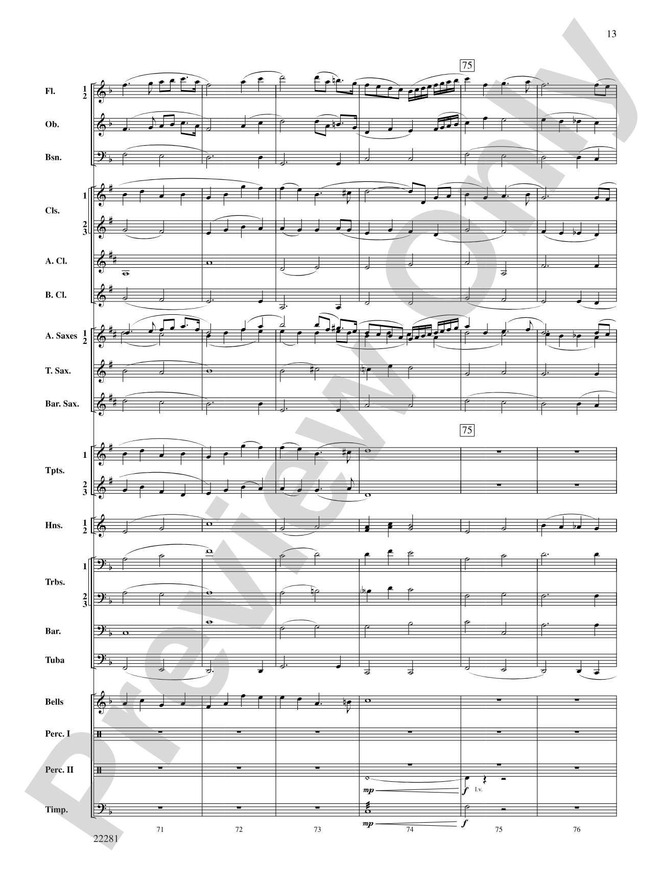 Falcon Lake Overture: Score