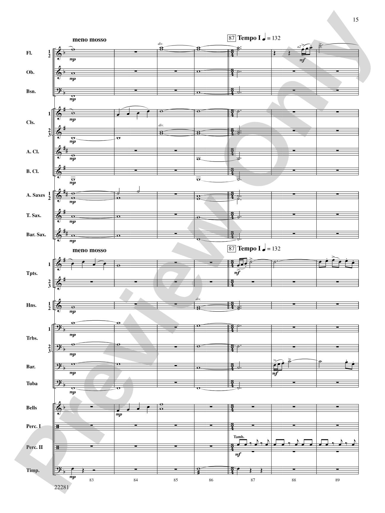 Falcon Lake Overture: Score