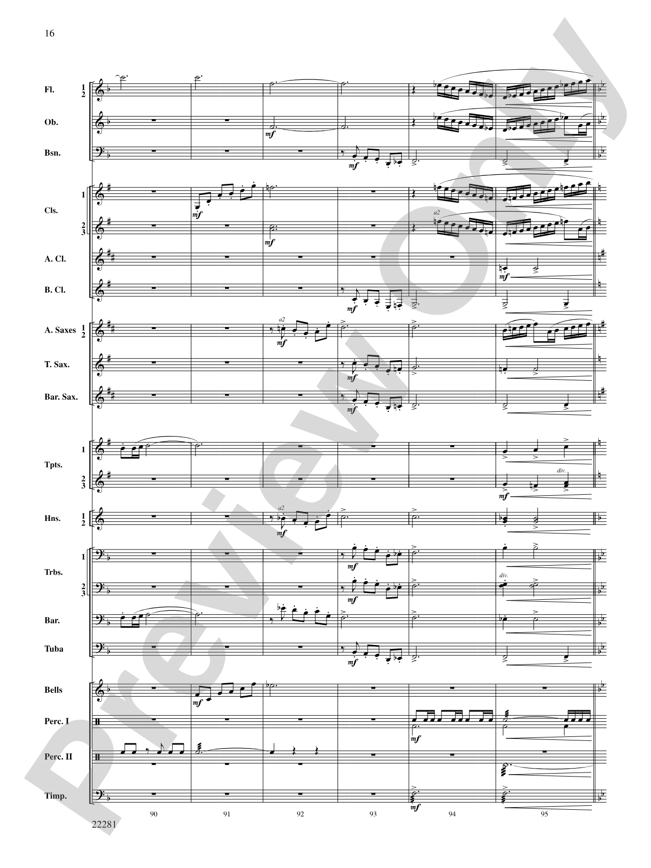 Falcon Lake Overture: Score