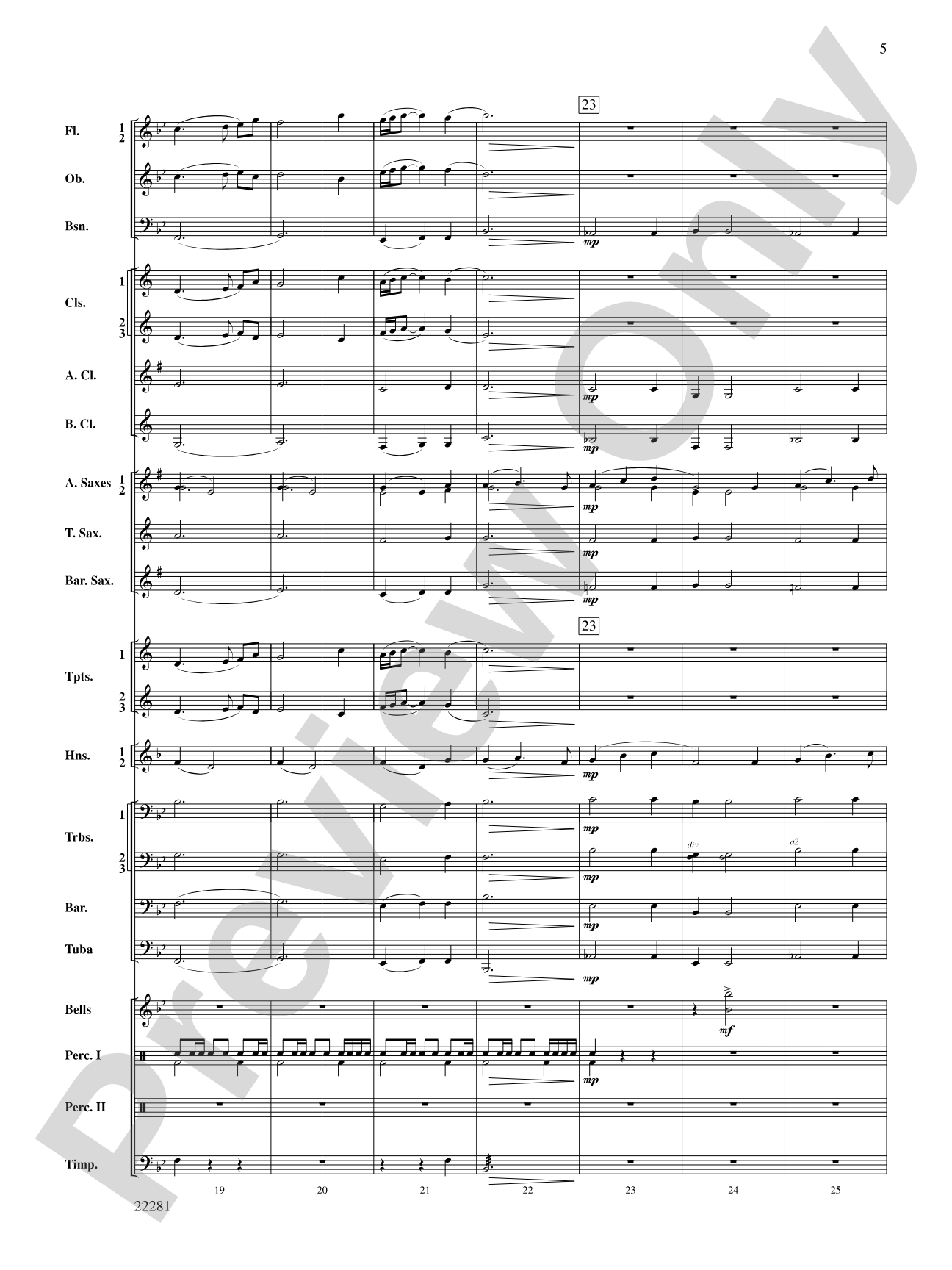 Falcon Lake Overture: Score