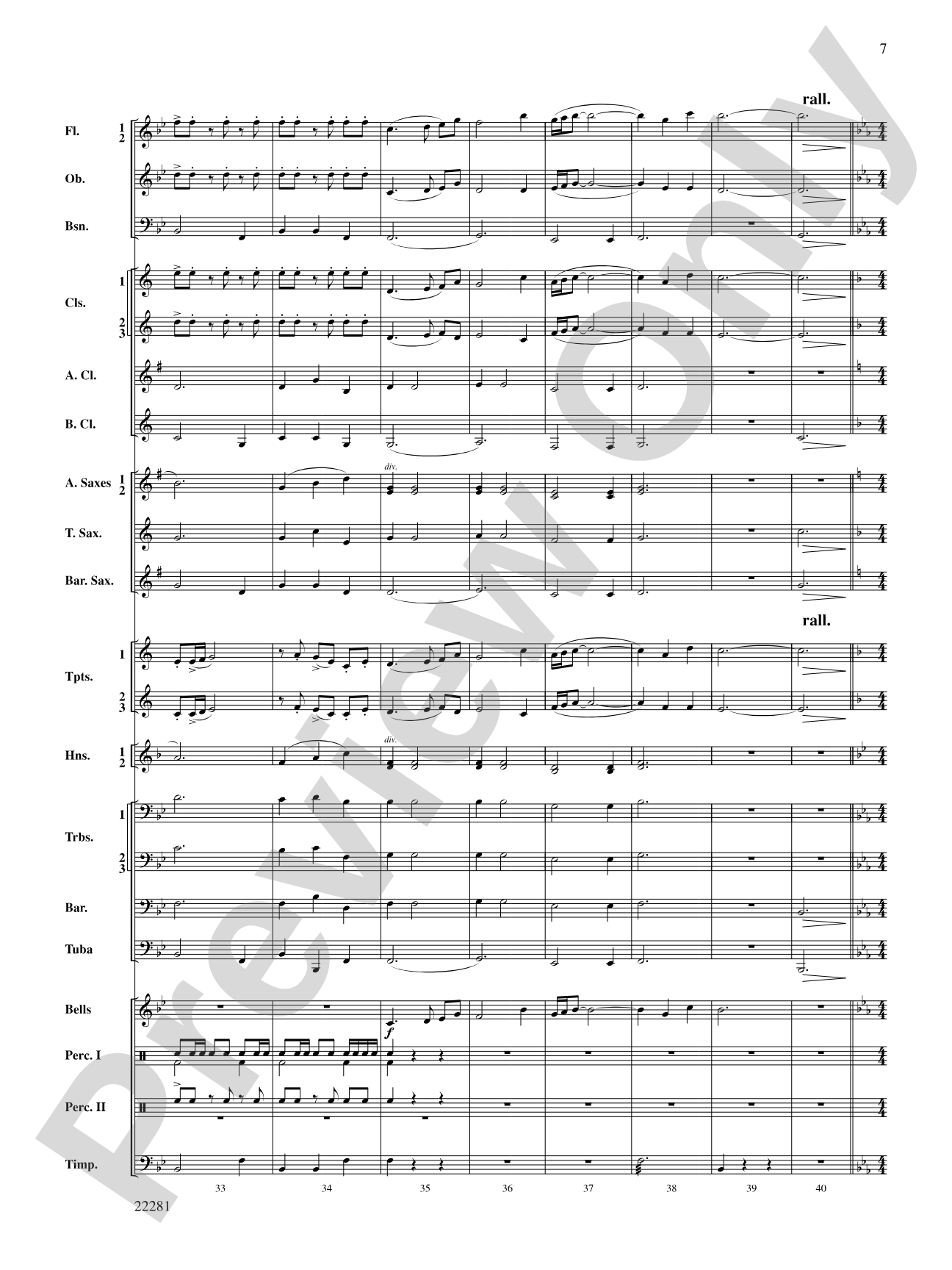 Falcon Lake Overture: Score