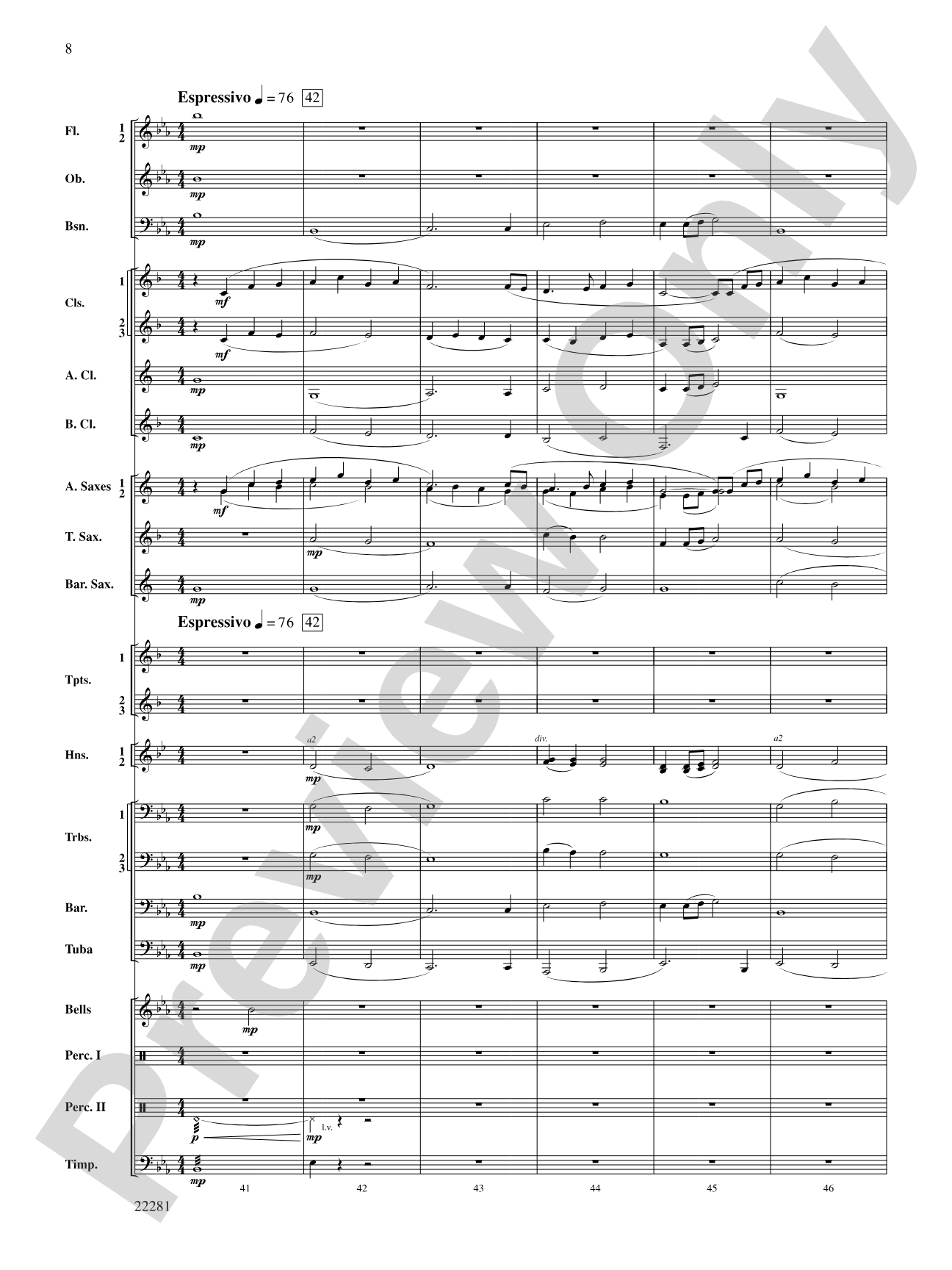 Falcon Lake Overture: Score