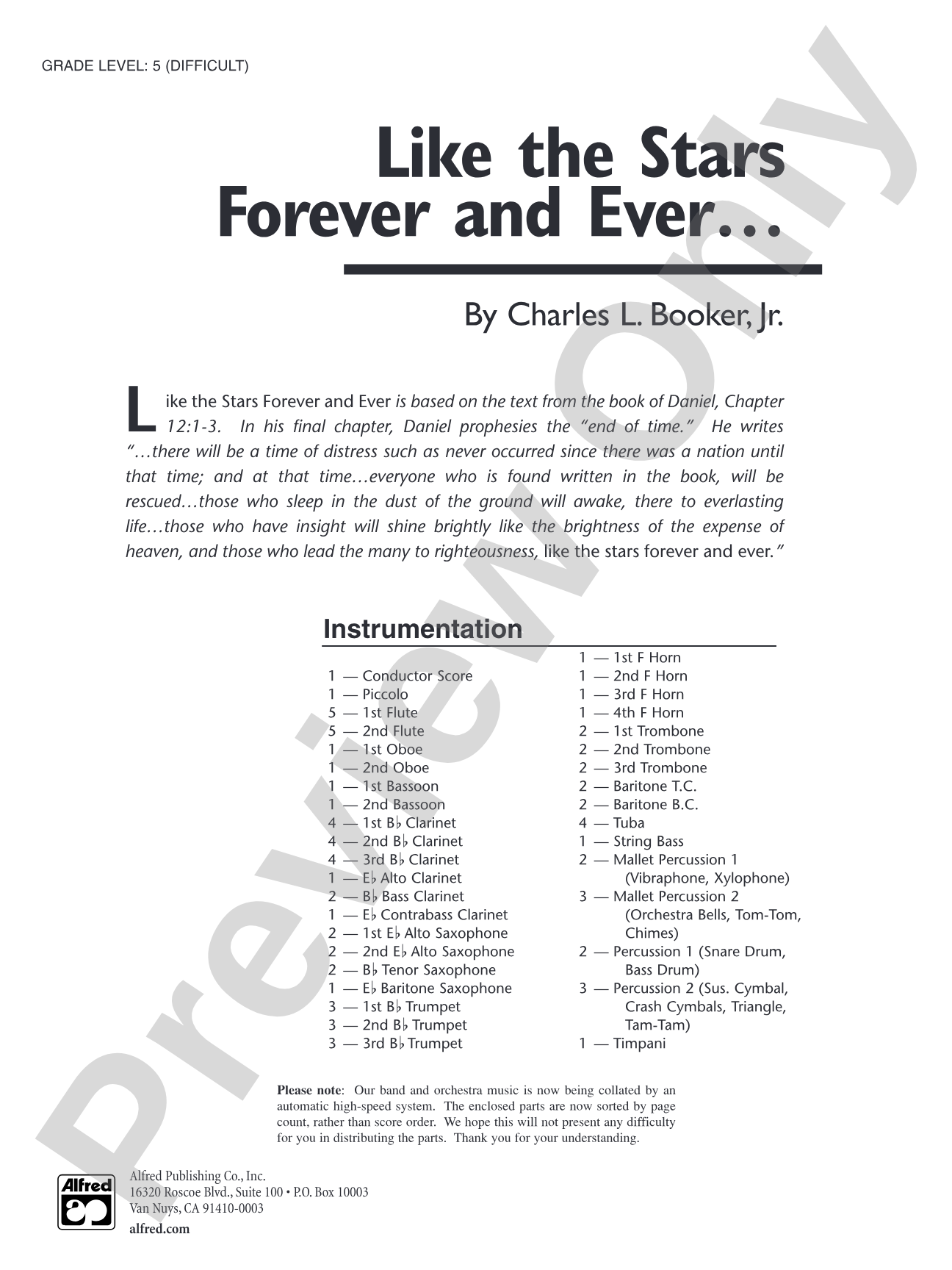 Like the Stars Forever and Ever...: Concert Band Conductor Score & Parts