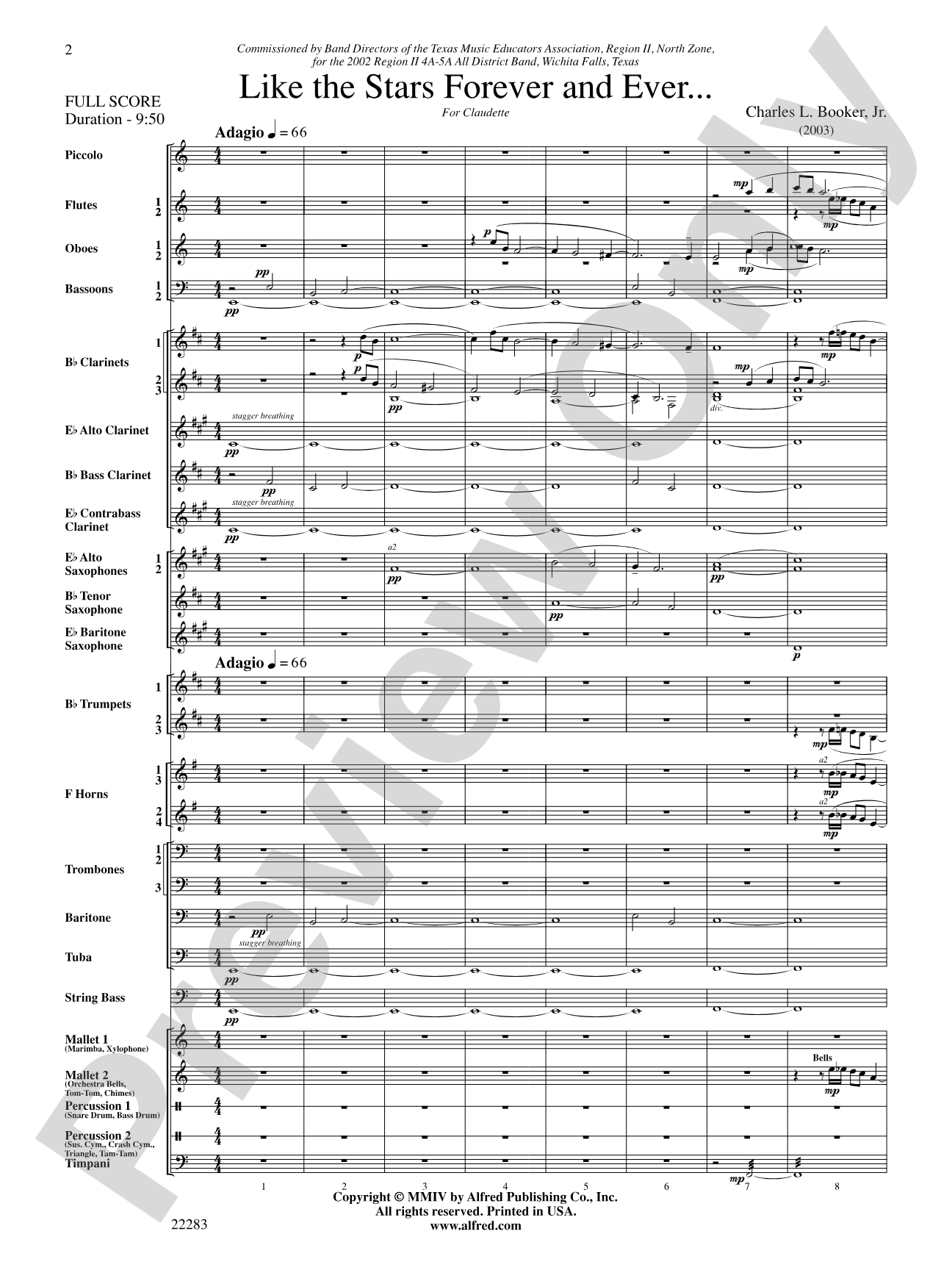 Like the Stars Forever and Ever...: Concert Band Conductor Score & Parts