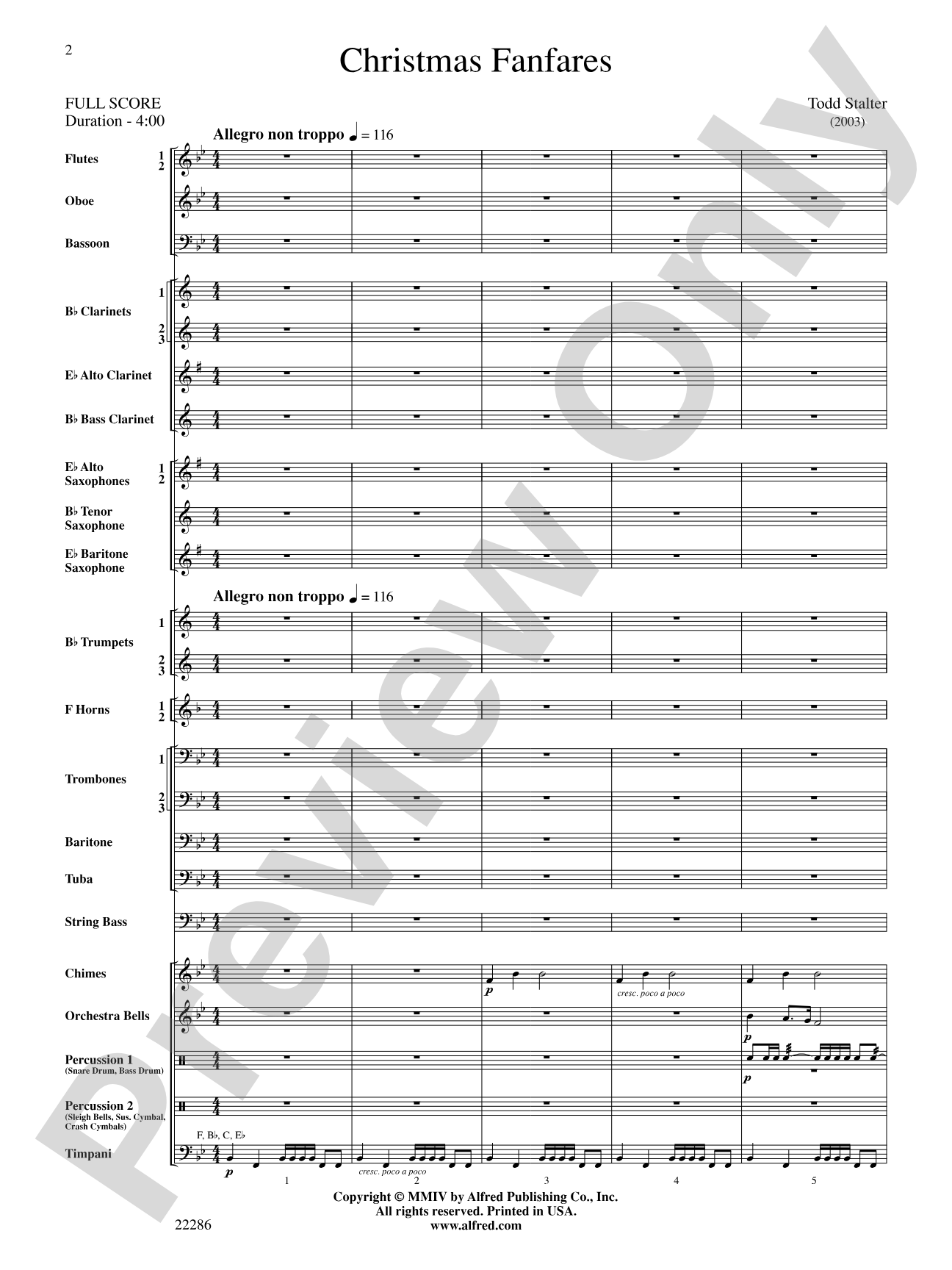 Christmas Fanfares: Score