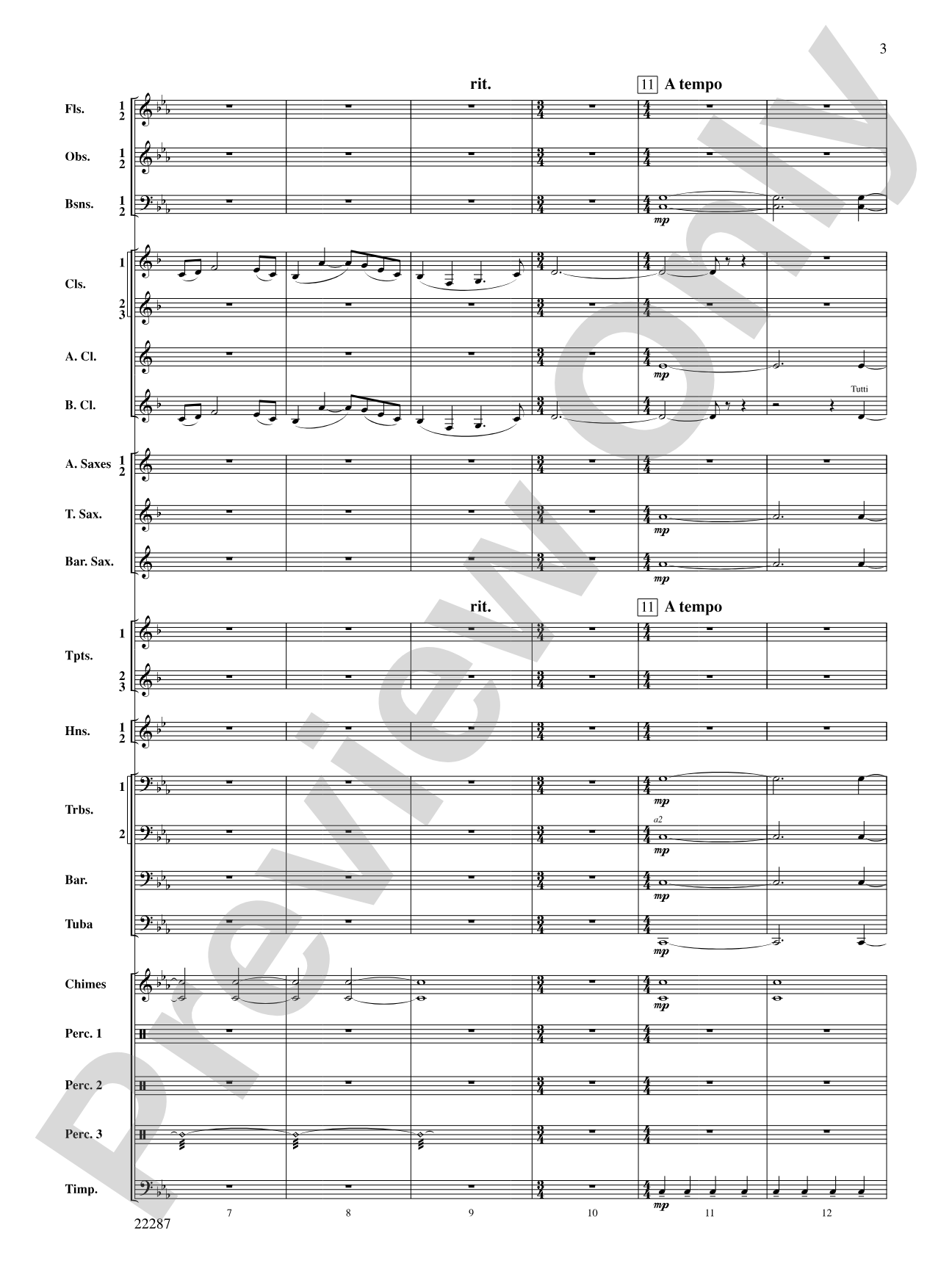 Primordial Overture: Concert Band Conductor Score & Parts