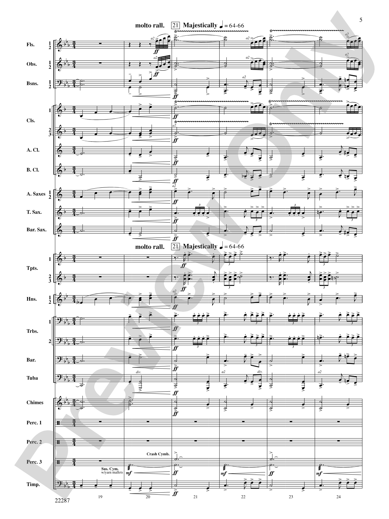 Primordial Overture: Concert Band Conductor Score & Parts