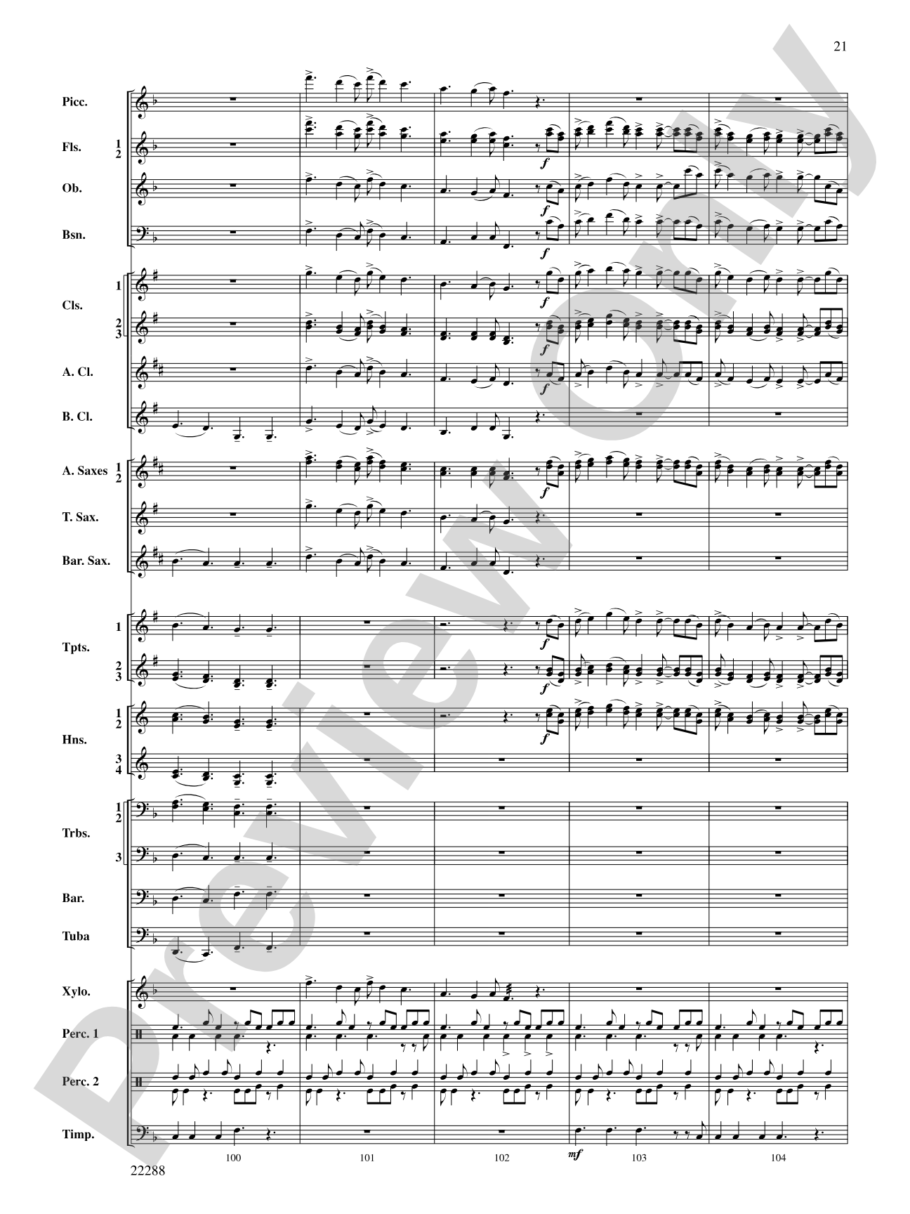 Mandjiani: Concert Band Conductor Score & Parts