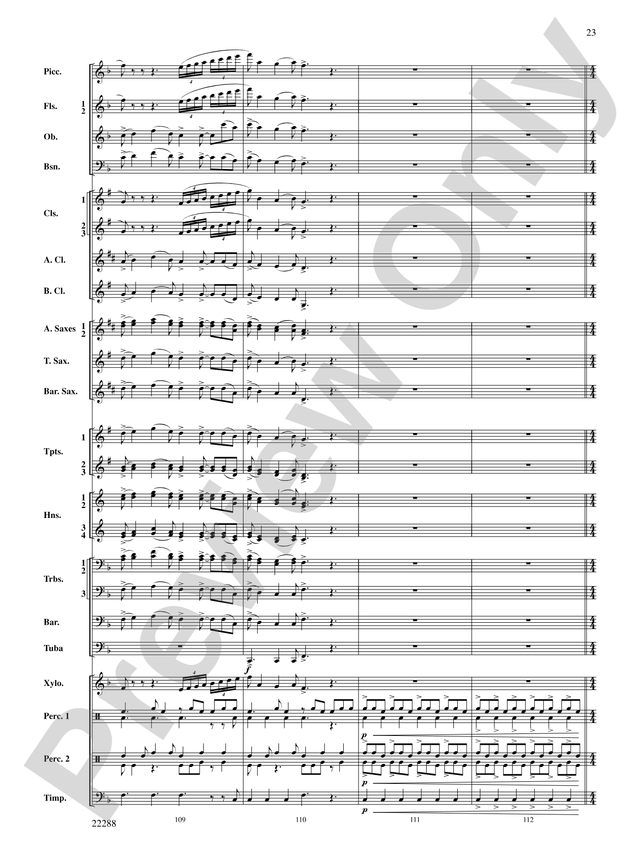 Mandjiani: Concert Band Conductor Score & Parts