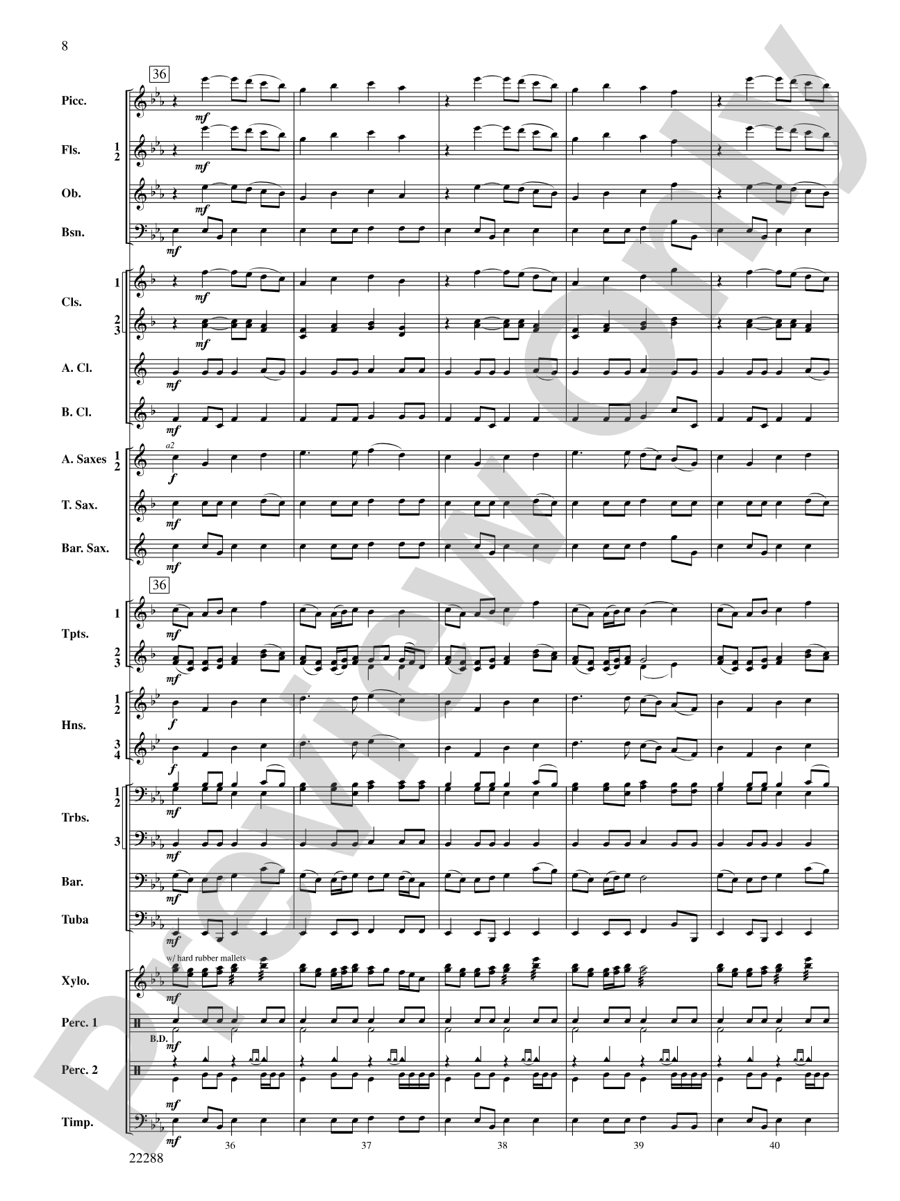 Mandjiani: Concert Band Conductor Score & Parts
