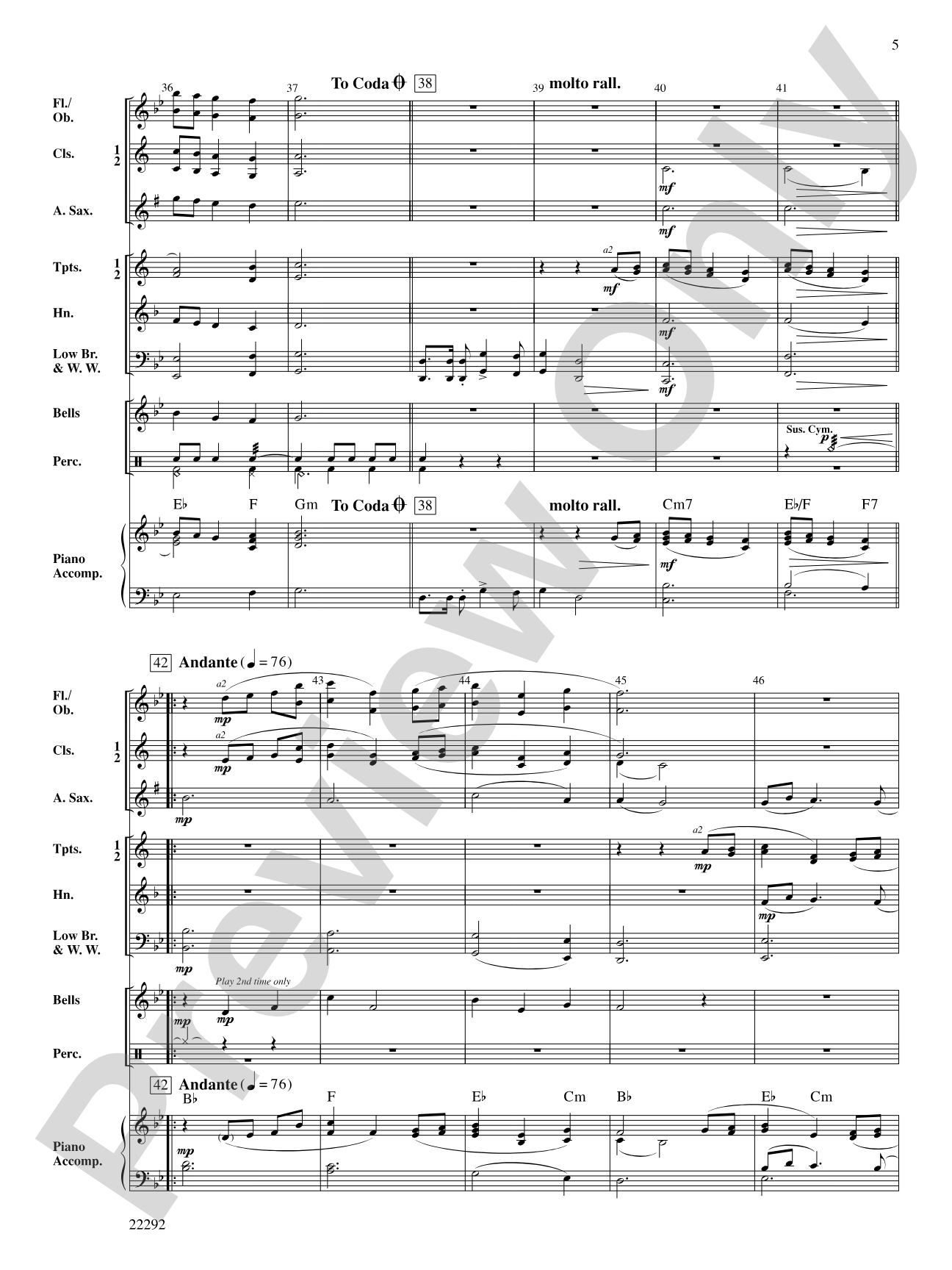 Echoes of Santa Fe: Concert Band Conductor Score & Parts
