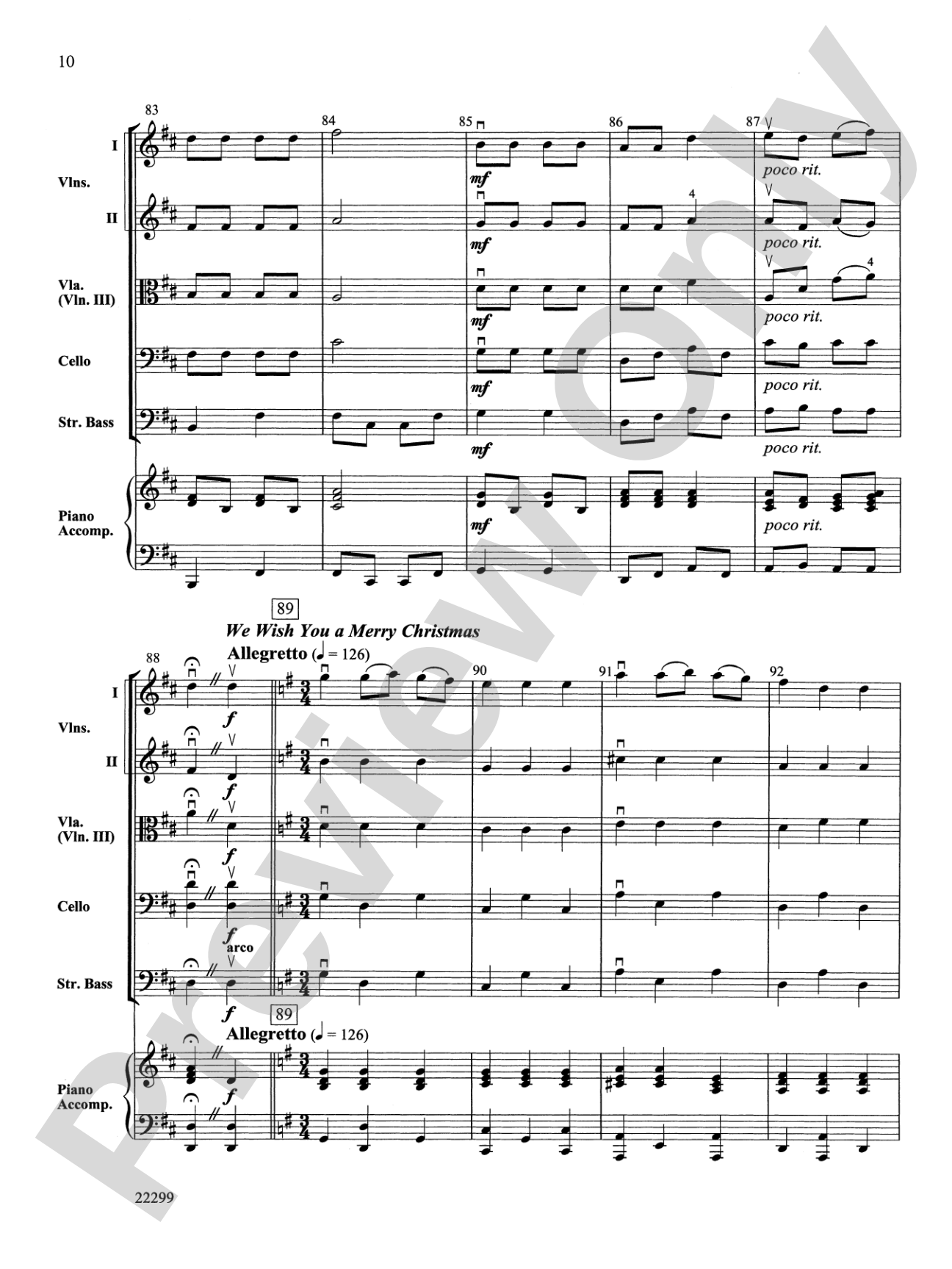 String a Song of Christmas: String Orchestra Conductor Score & Parts