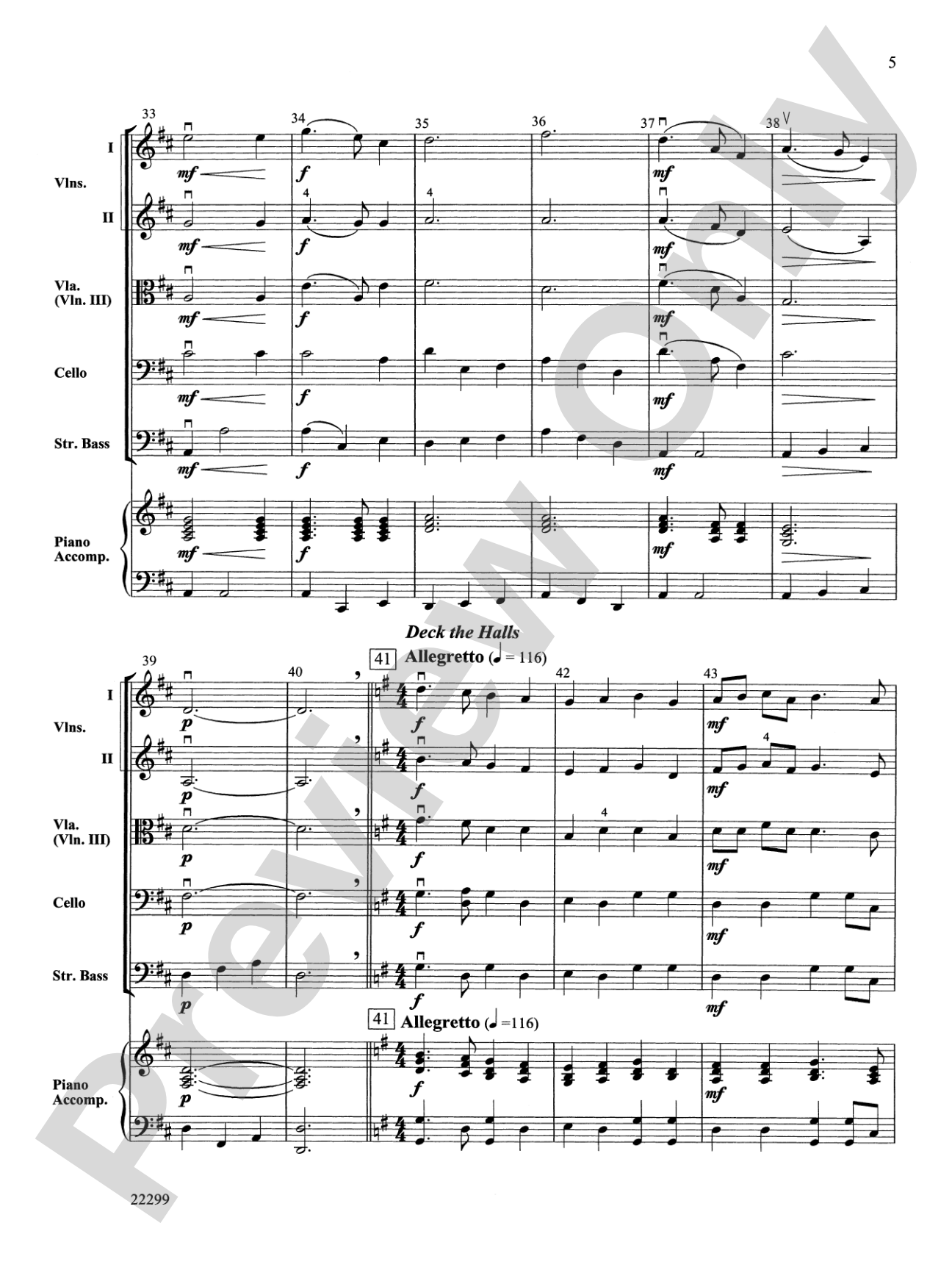 String a Song of Christmas: String Orchestra Conductor Score & Parts