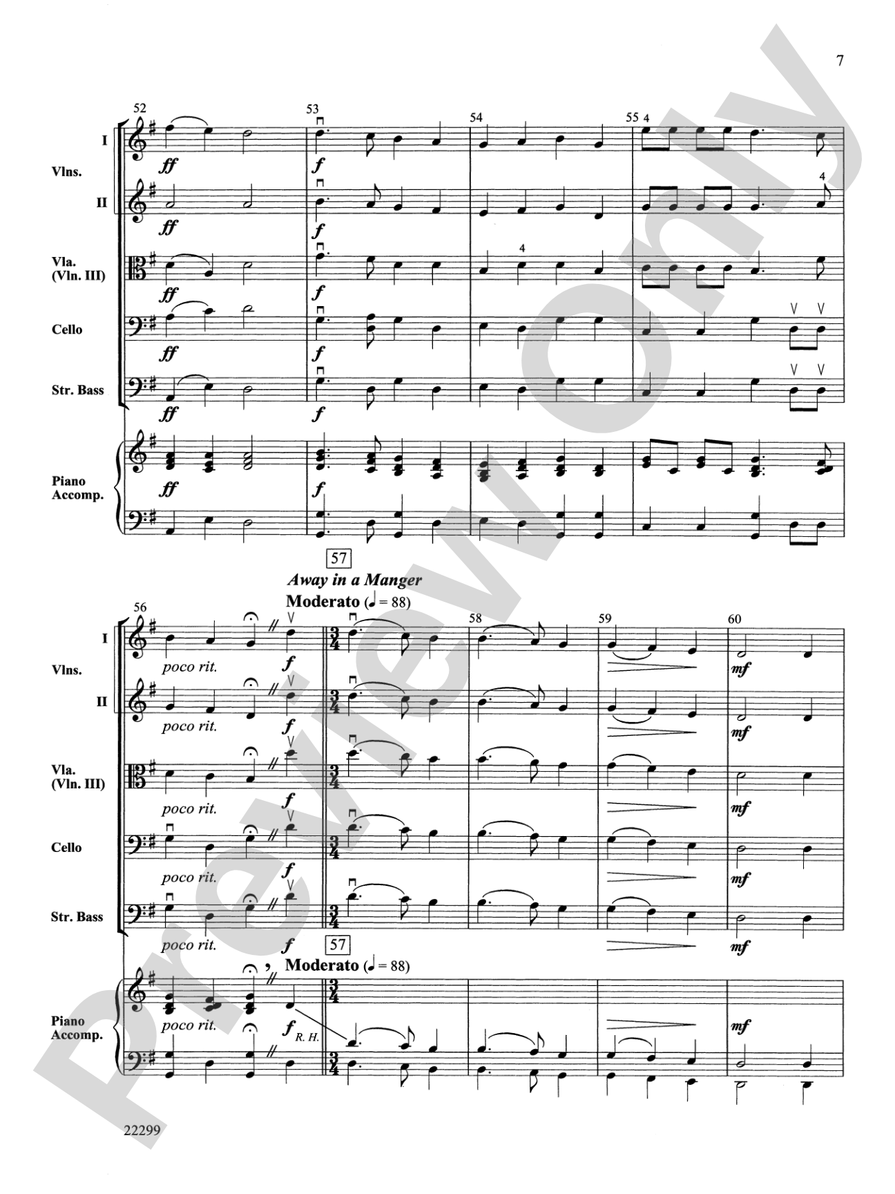 String a Song of Christmas: String Orchestra Conductor Score & Parts