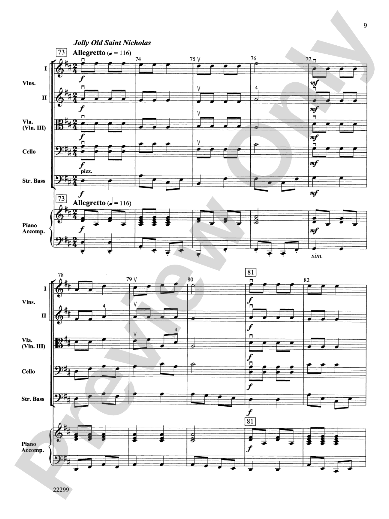 String a Song of Christmas: String Orchestra Conductor Score & Parts
