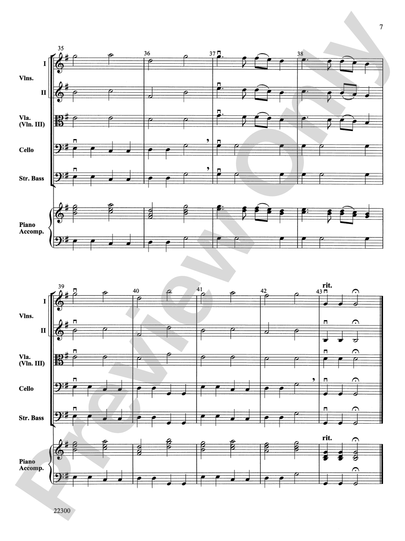 Mozart Alleluia: String Orchestra Conductor Score & Parts