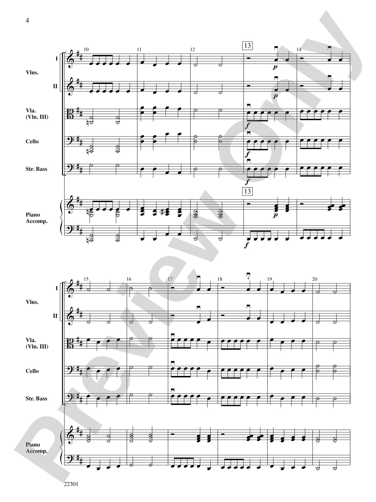 Rustic Dance: String Orchestra Conductor Score & Parts
