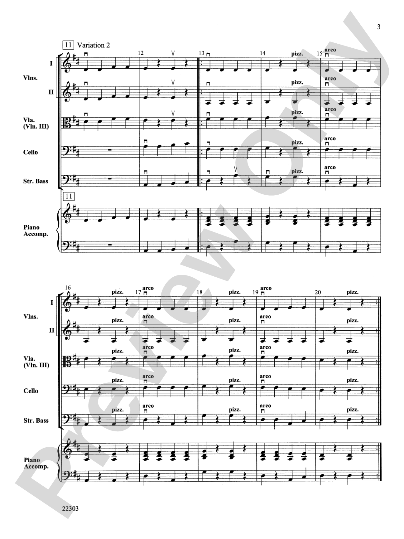 Cabbage Countdown: String Orchestra Conductor Score & Parts