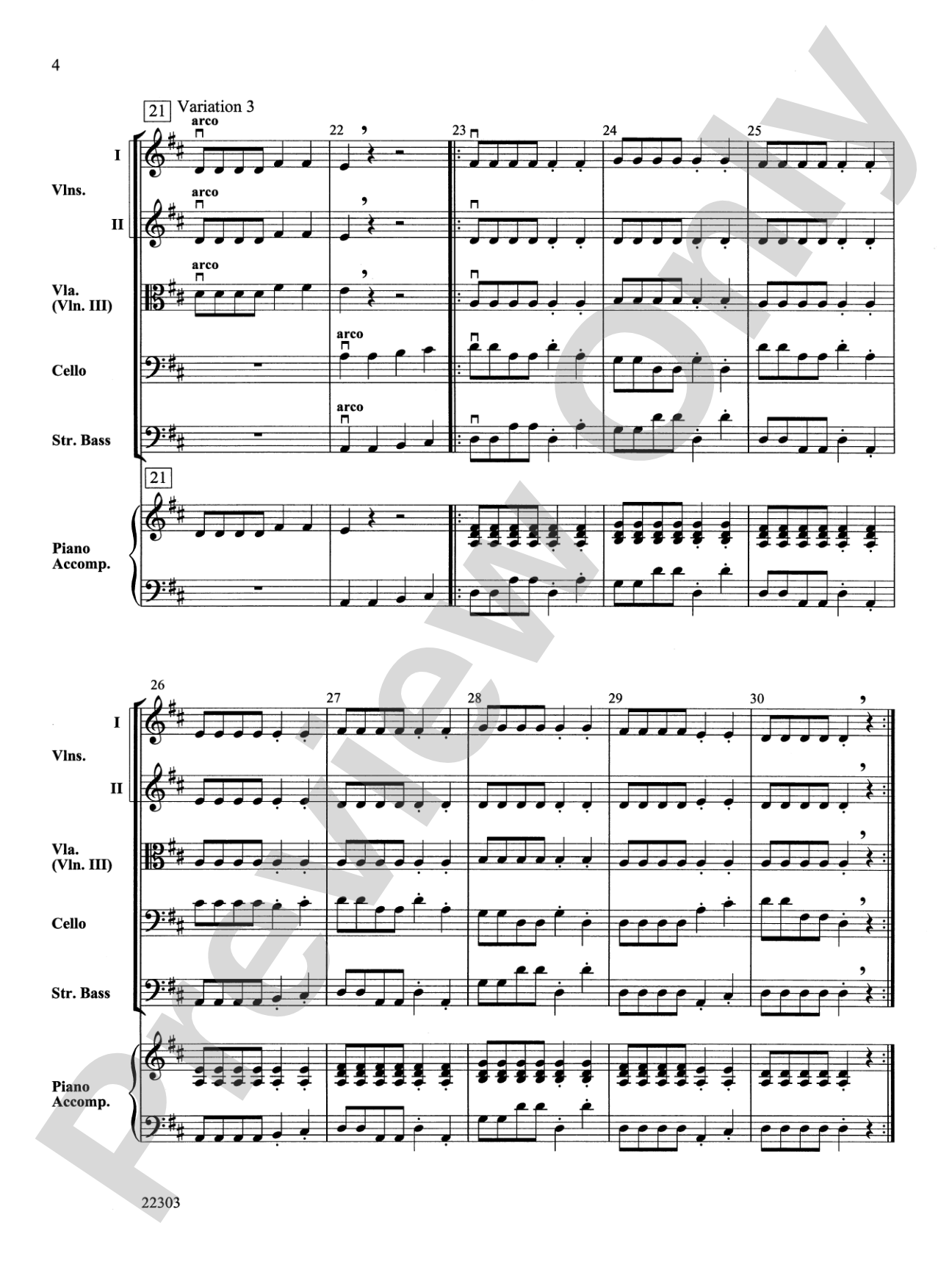 Cabbage Countdown: String Orchestra Conductor Score & Parts