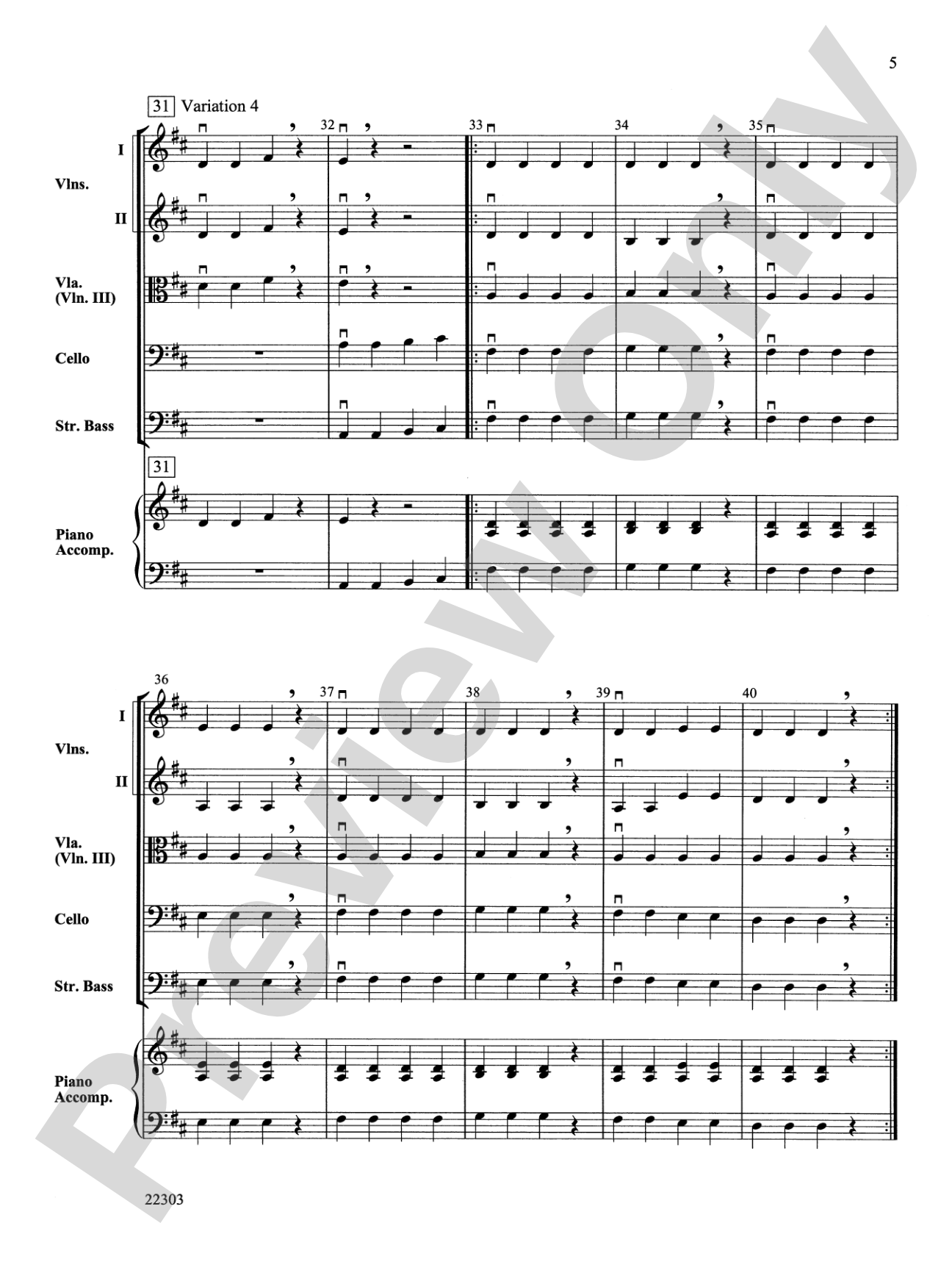 Cabbage Countdown: String Orchestra Conductor Score & Parts