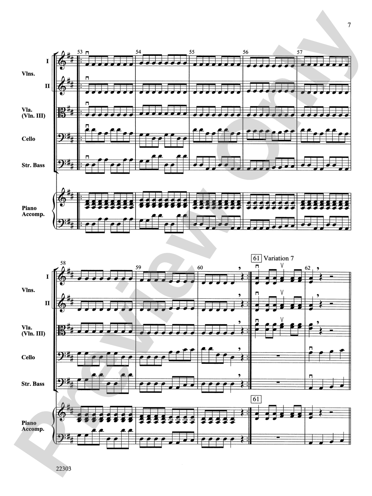 Cabbage Countdown: String Orchestra Conductor Score & Parts