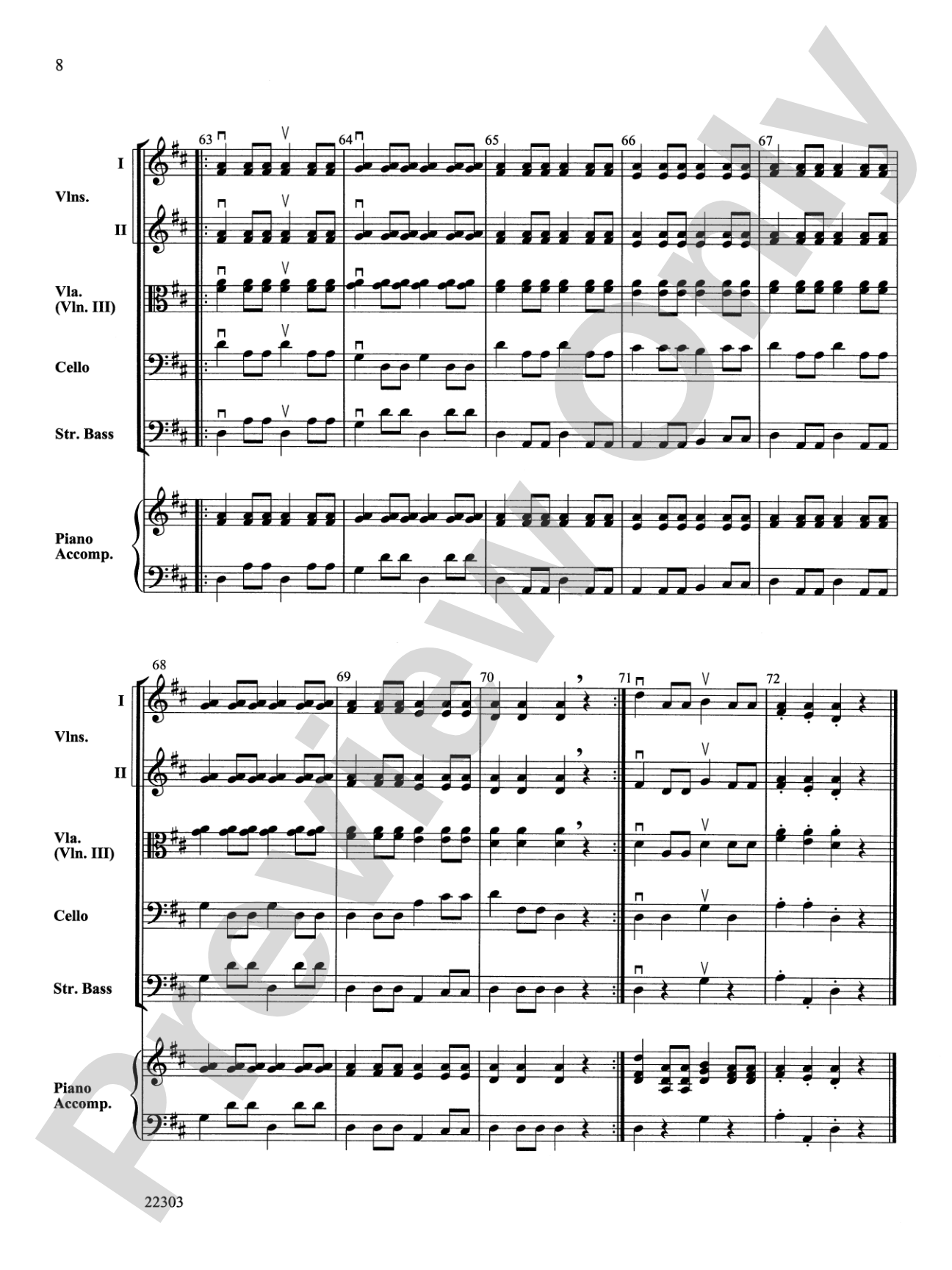 Cabbage Countdown: String Orchestra Conductor Score & Parts