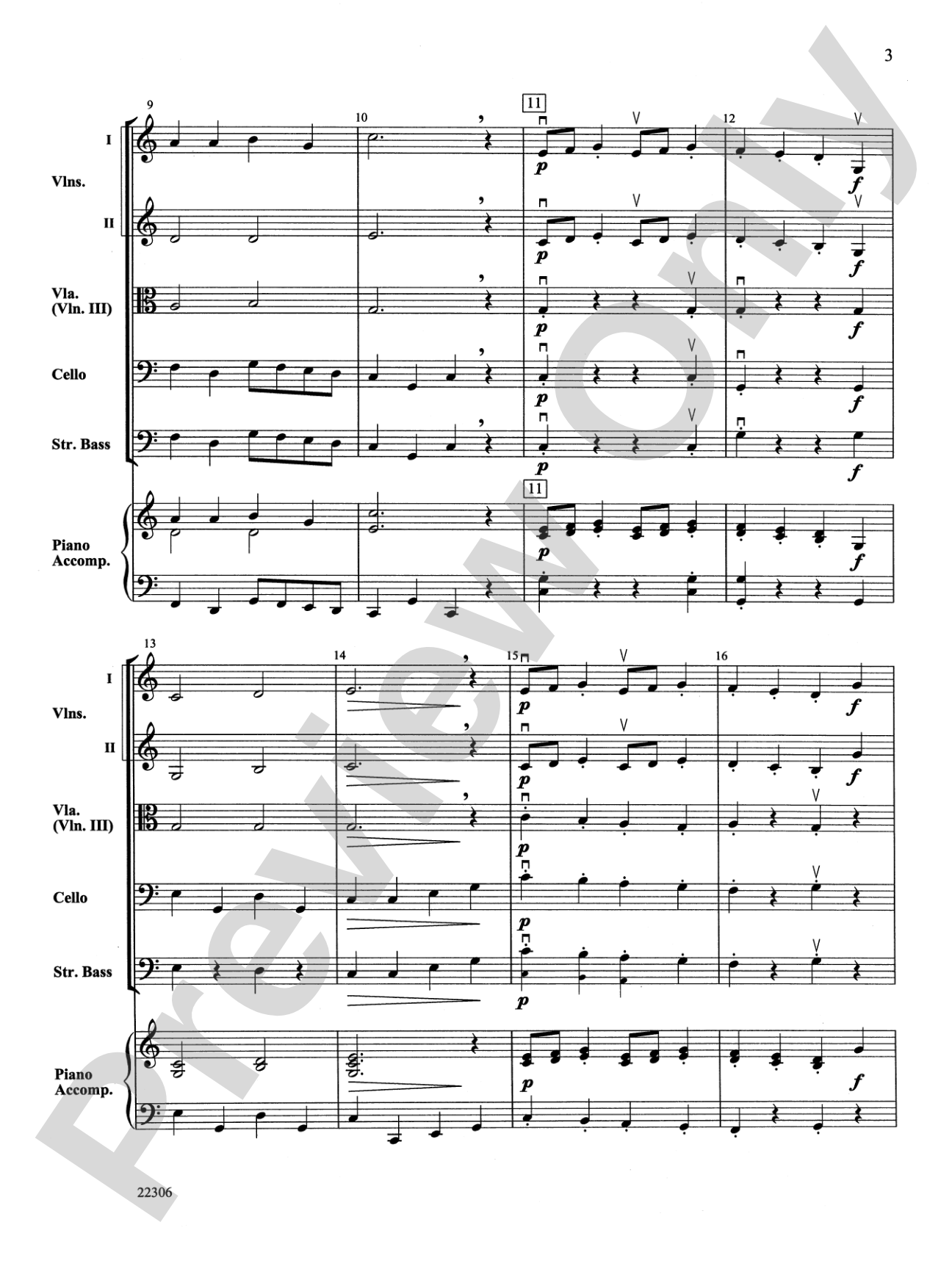Rigaudon: String Orchestra Conductor Score & Parts