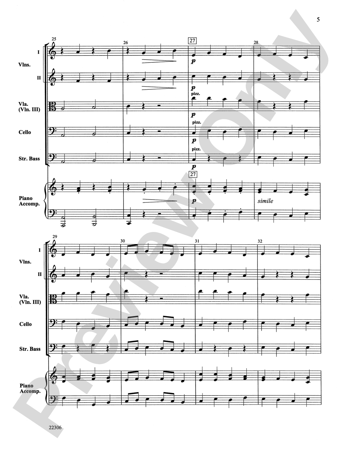 Rigaudon: String Orchestra Conductor Score & Parts