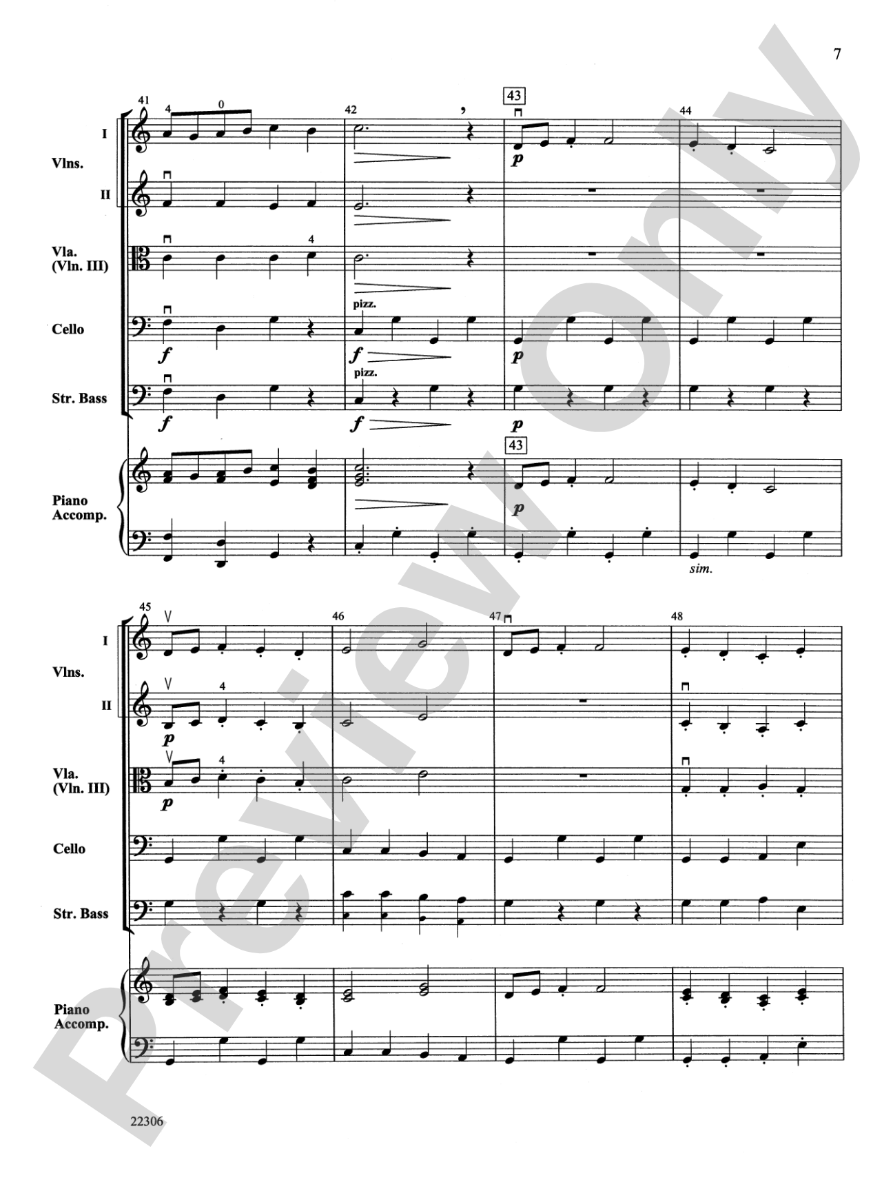 Rigaudon: String Orchestra Conductor Score & Parts