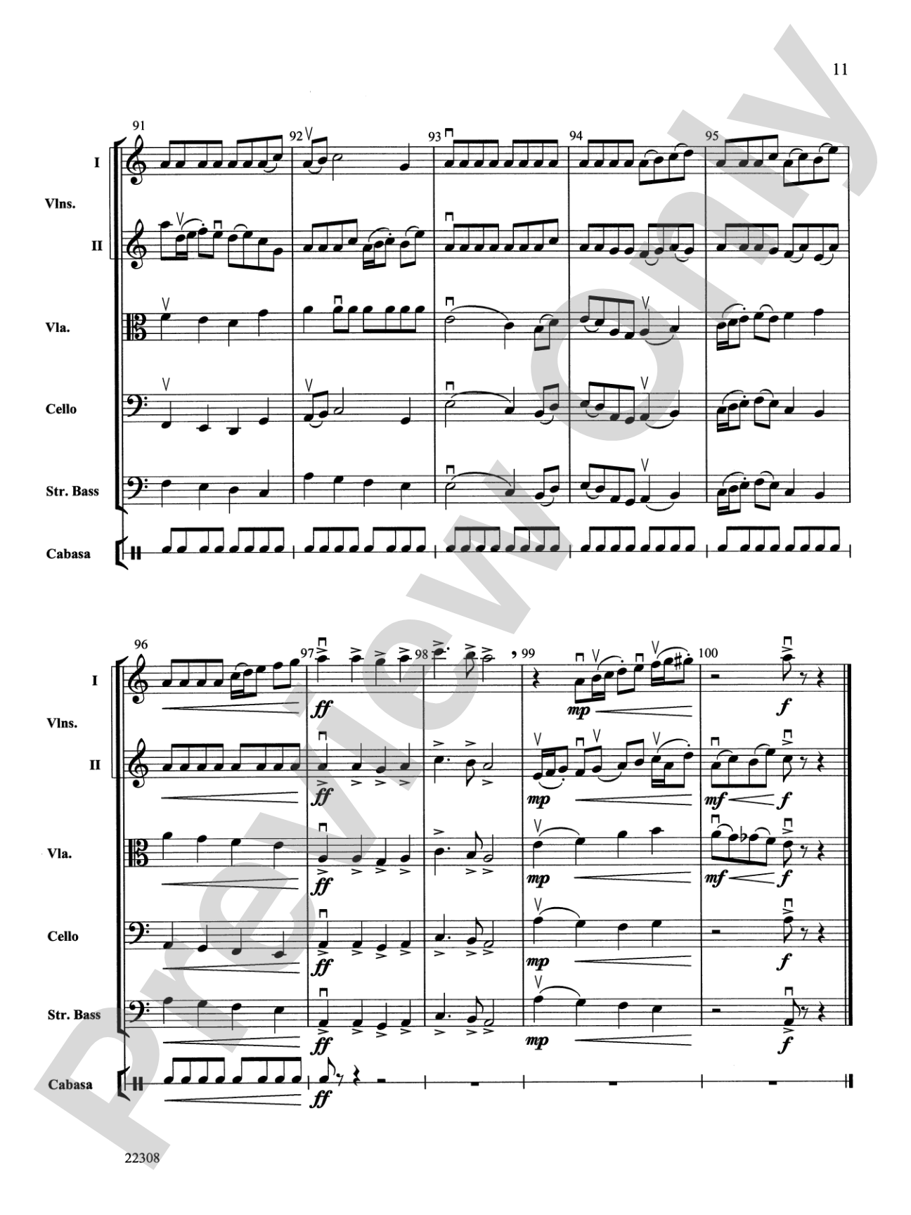 Peasant Dance: String Orchestra Conductor Score & Parts