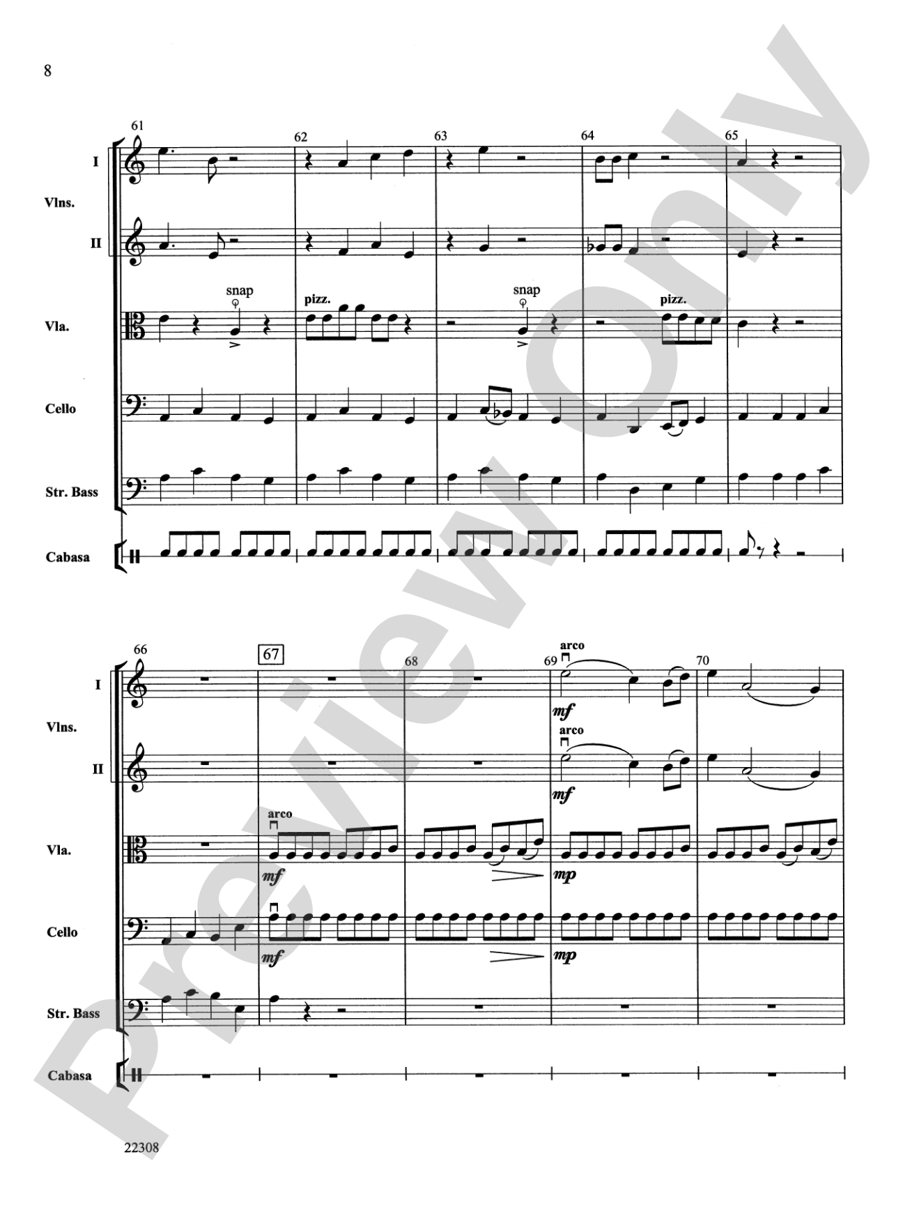 Peasant Dance: String Orchestra Conductor Score & Parts